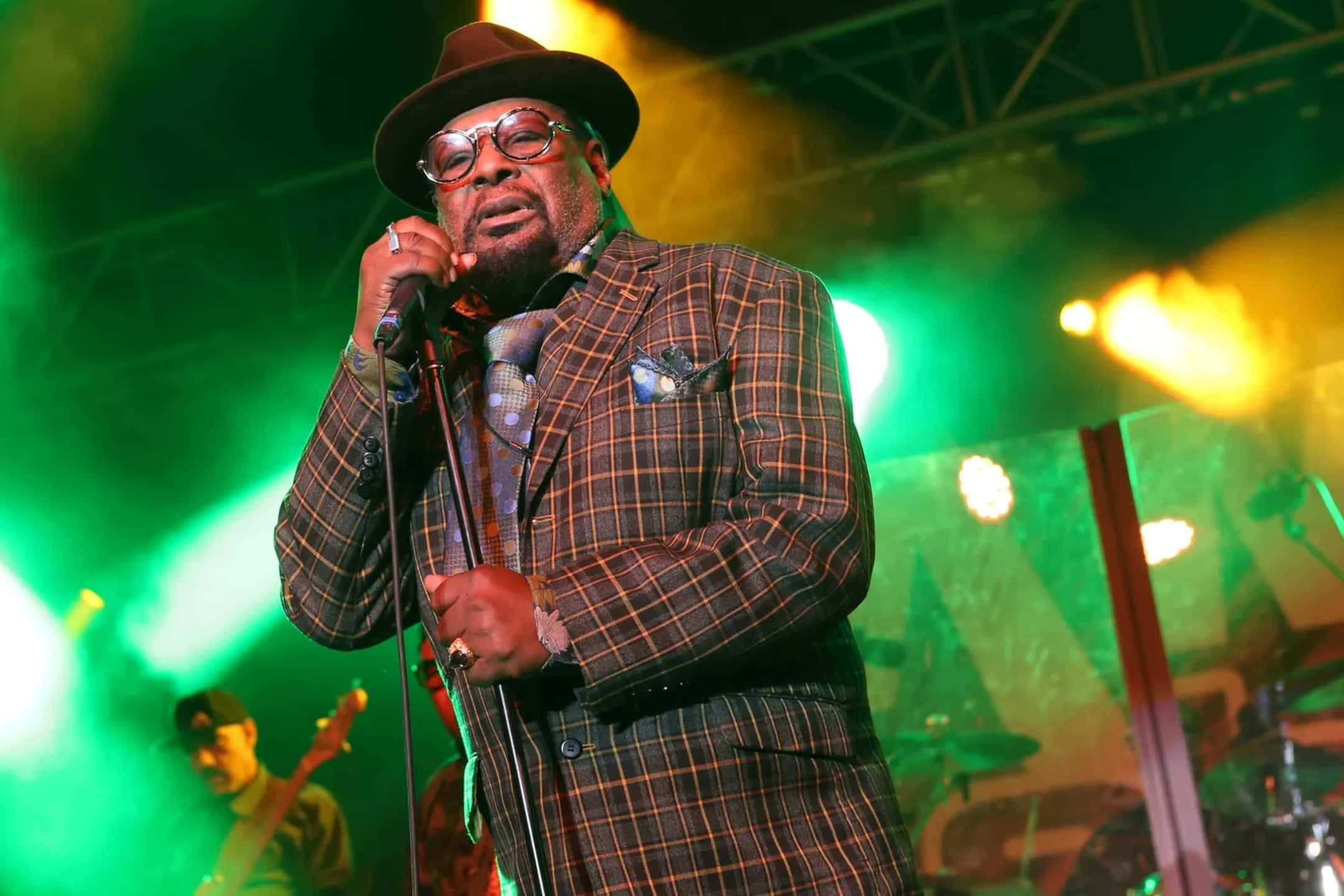 George Clinton, plaid suit, fedora, Full HD Desktop Wallpaper