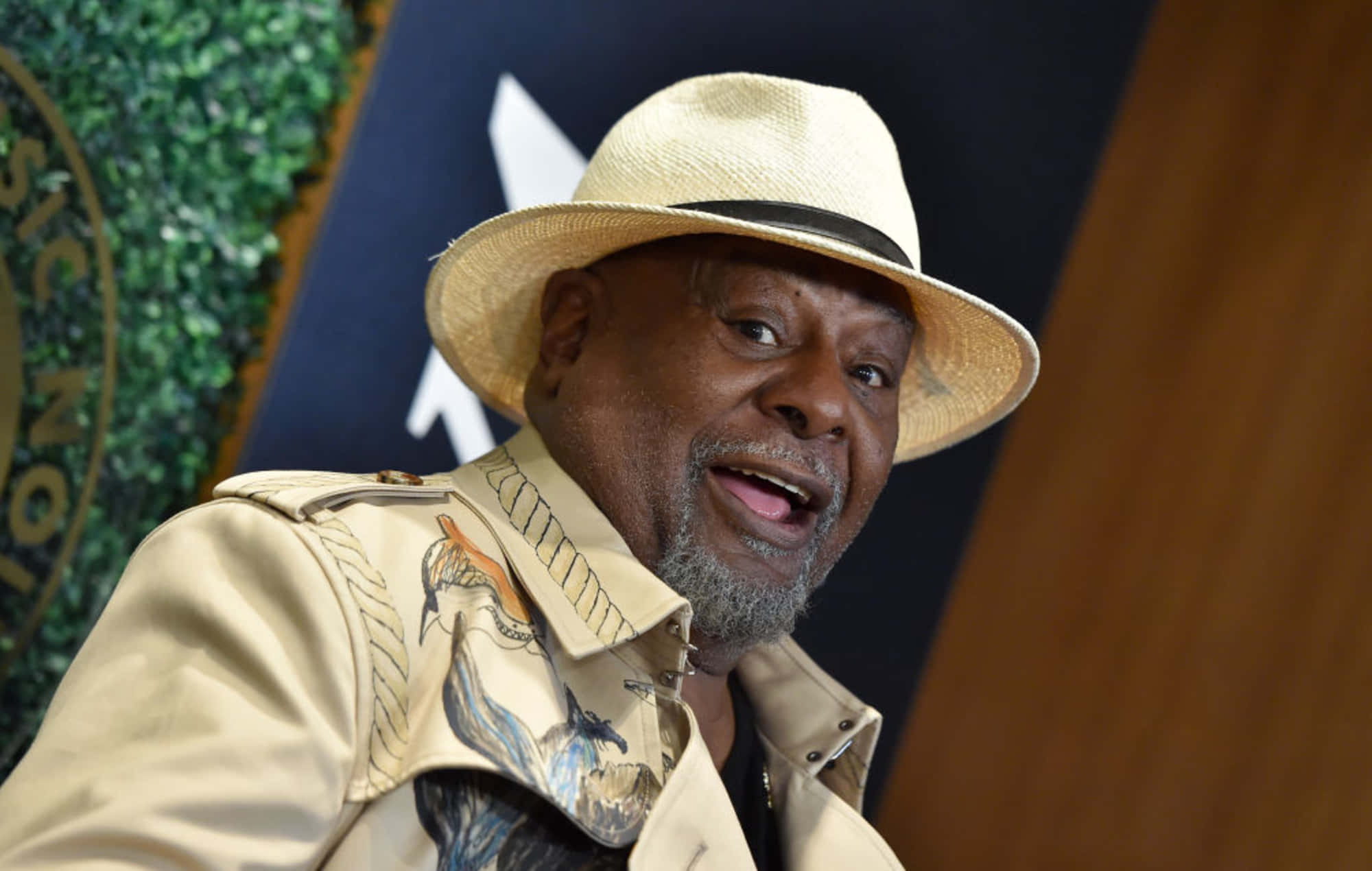George Clinton, straw hat, patterned beige jacket, Full HD Desktop Wallpaper