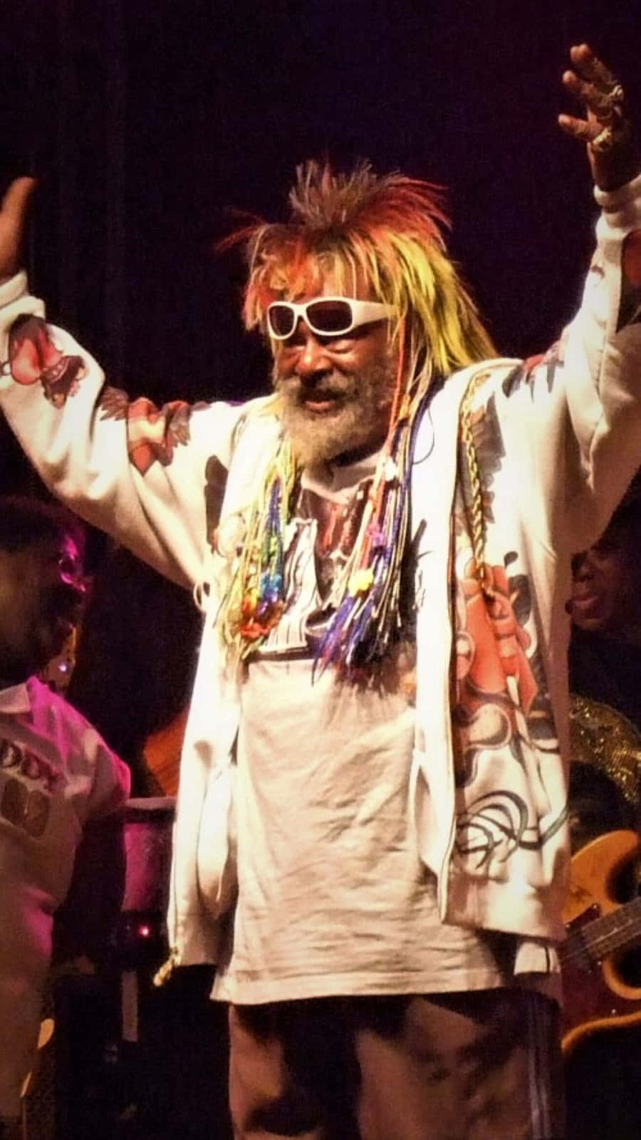 George Clinton, funk music legend, rainbow hair, HD Phone Wallpaper