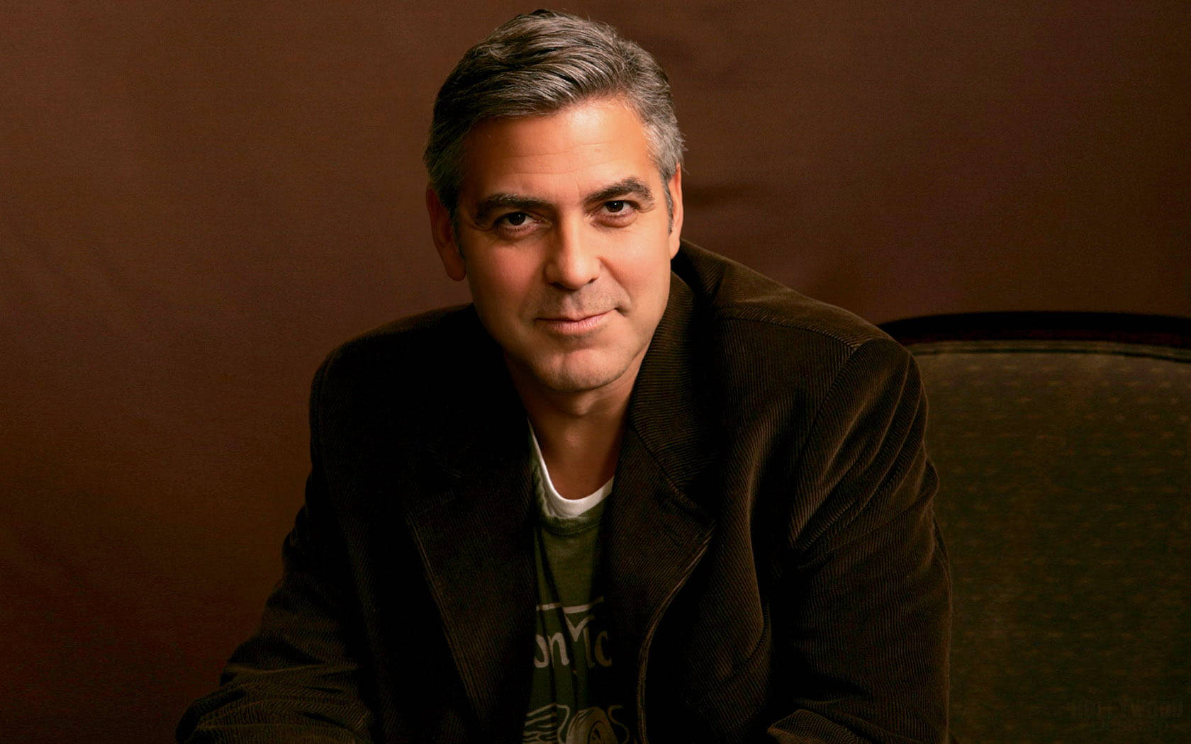 George Clooney, American actor, dark corduroy jacket, HD Desktop Wallpaper