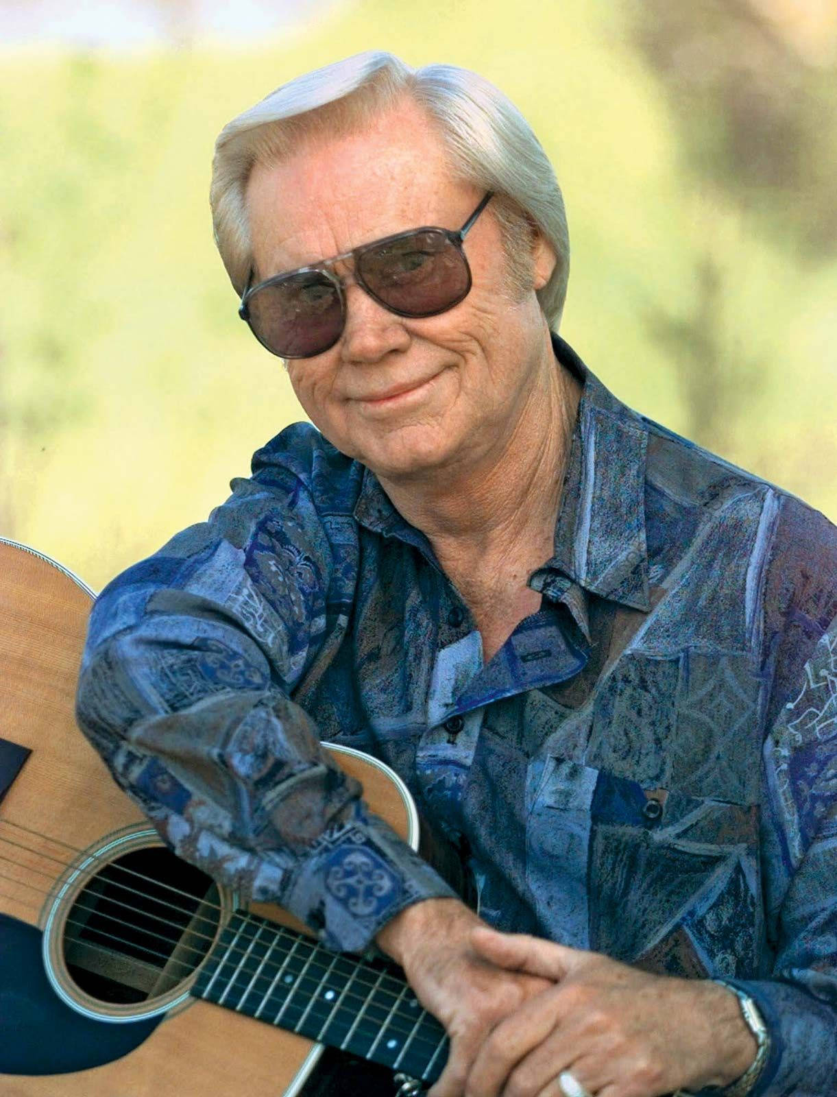 George Jones, acoustic guitar, outdoors, HD Phone Wallpaper