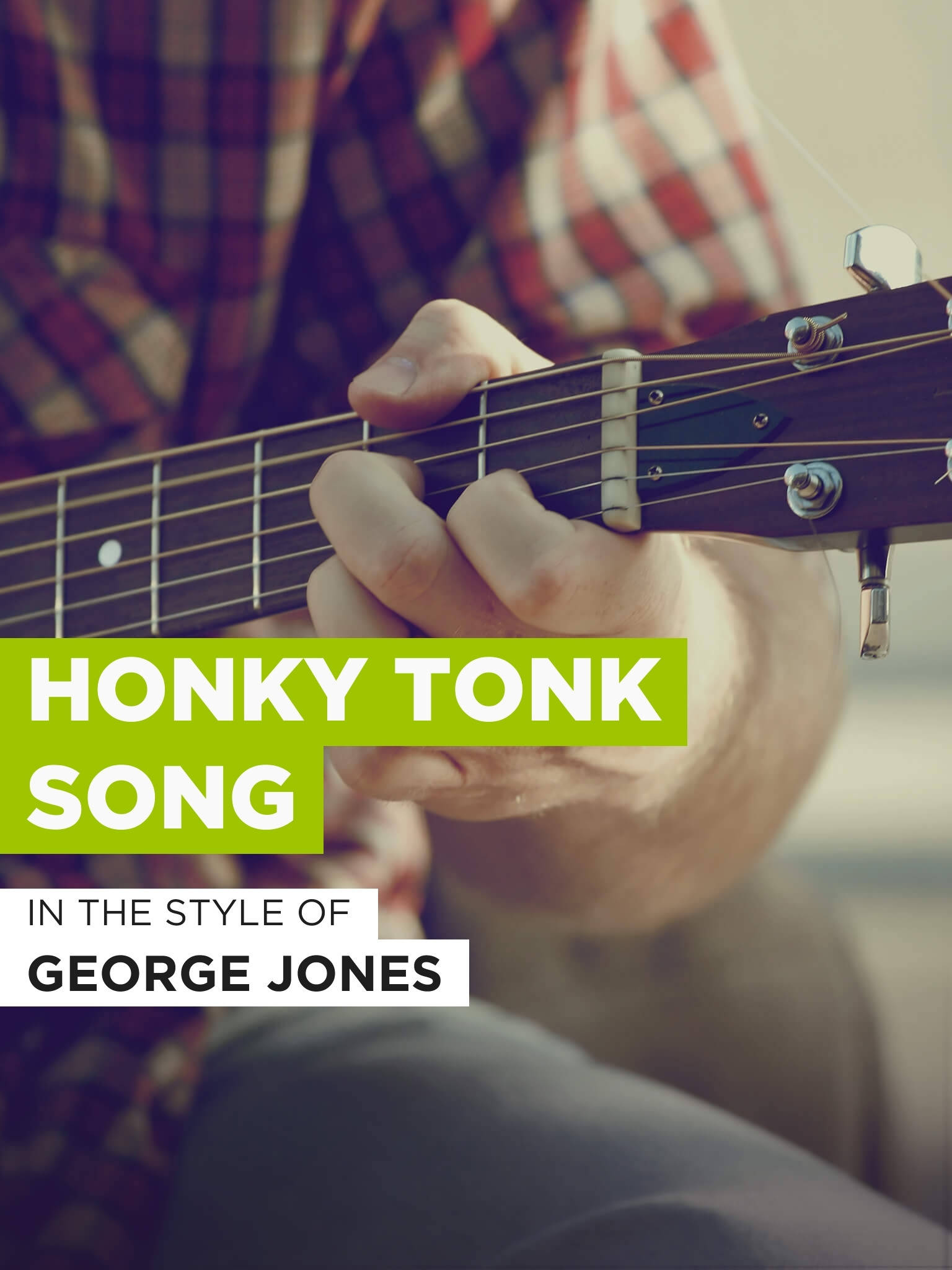 George Jones, acoustic guitar, plaid shirt, Full HD Phone Wallpaper