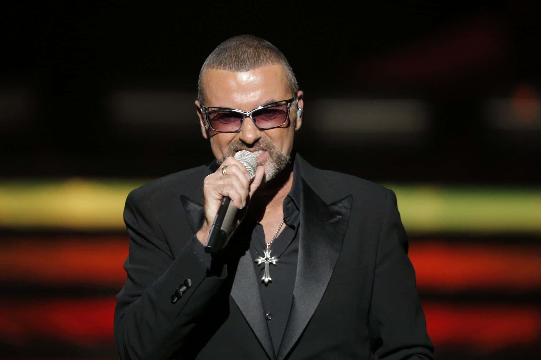 George Michael, black suit, sunglasses, Full HD Desktop Wallpaper
