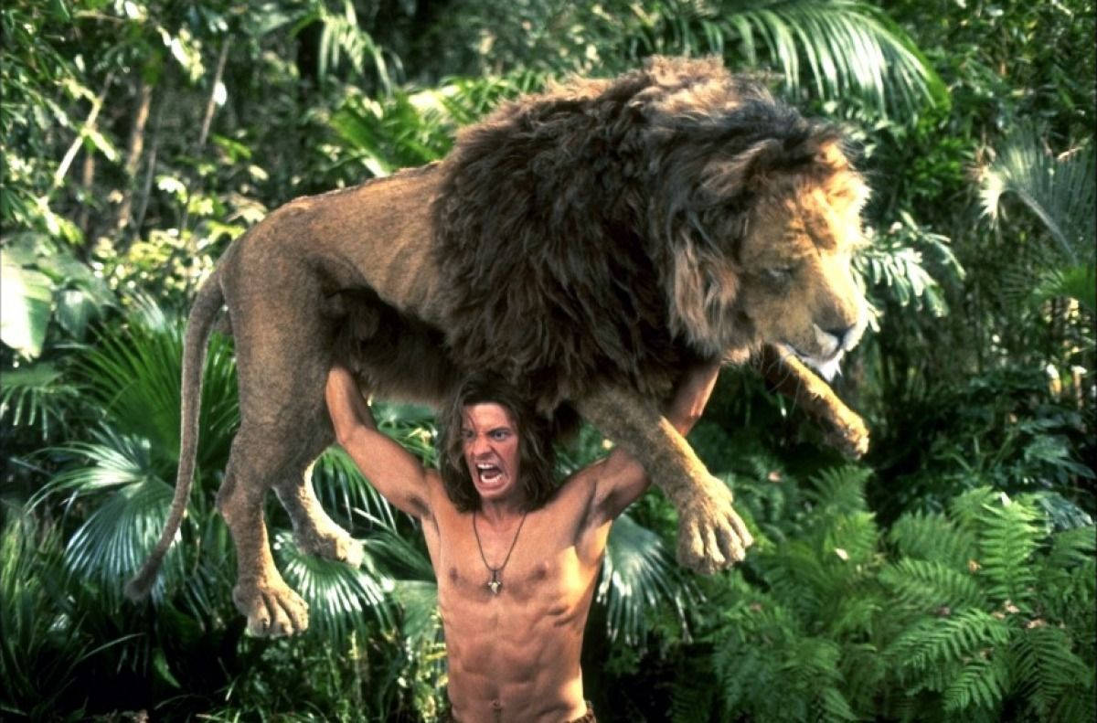 George Of The Jungle, lion, dense green jungle, SD Desktop Wallpaper