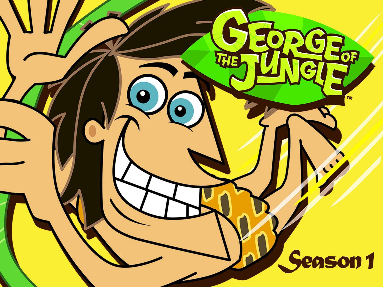 George Of The Jungle, Season 1, yellow jungle-themed background, HD Desktop Wallpaper
