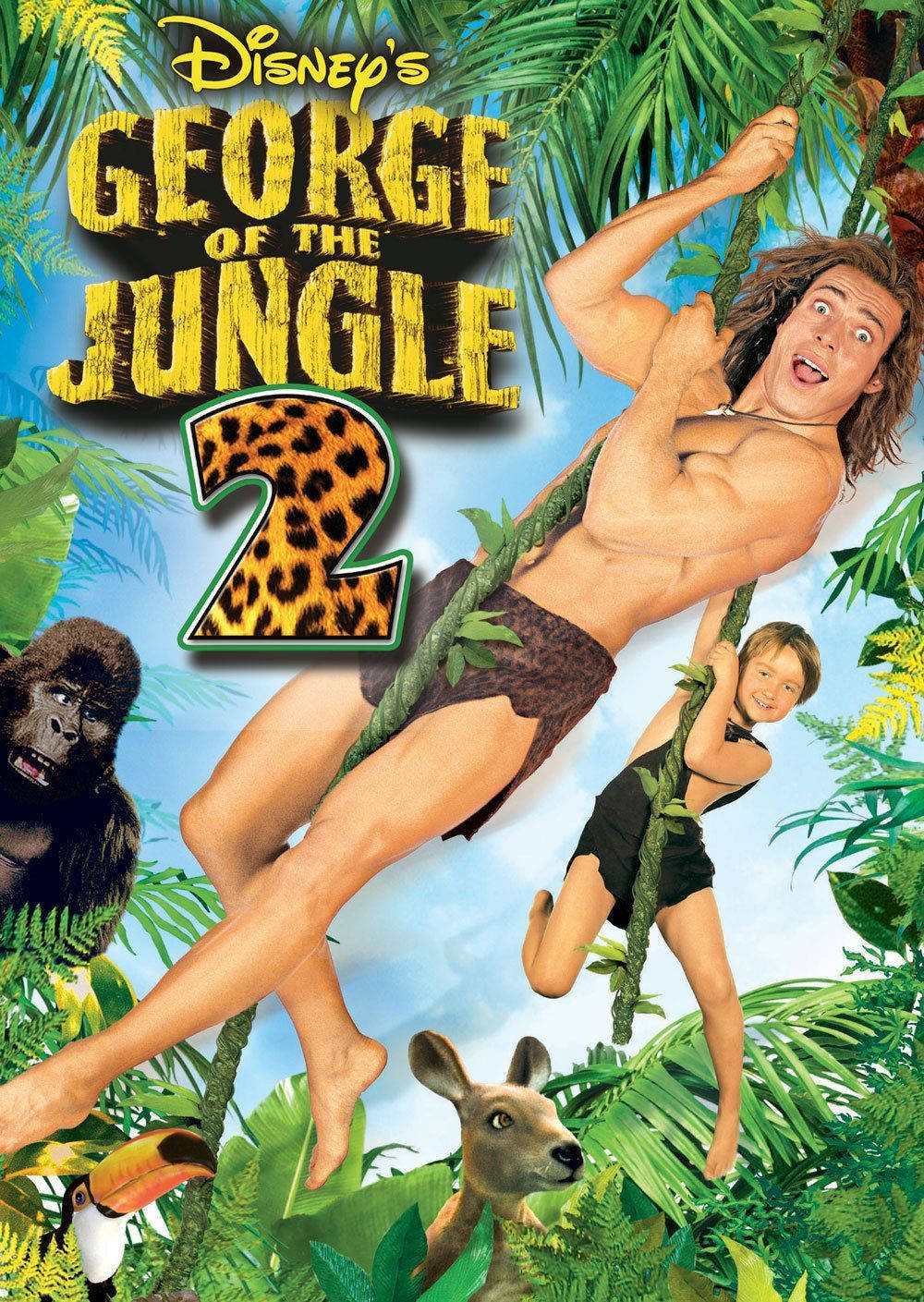 George Of The Jungle 2, muscular man, child, HD Phone Wallpaper