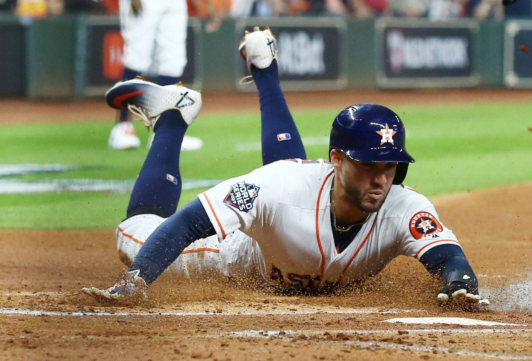 George Springer, baseball player, home plate, HD Desktop Wallpaper