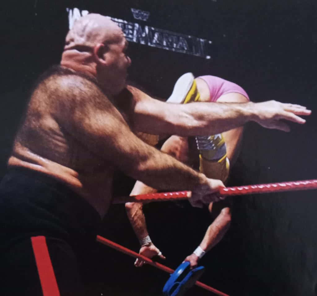 George Steele, black trunks, pink trunks, SD Desktop Wallpaper