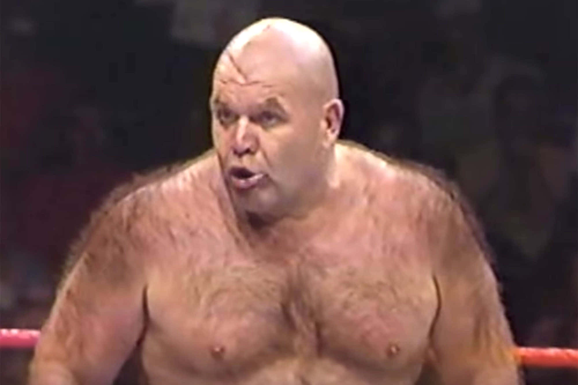 George Steele, bald muscular wrestler, thick body hair, Full HD Desktop Wallpaper