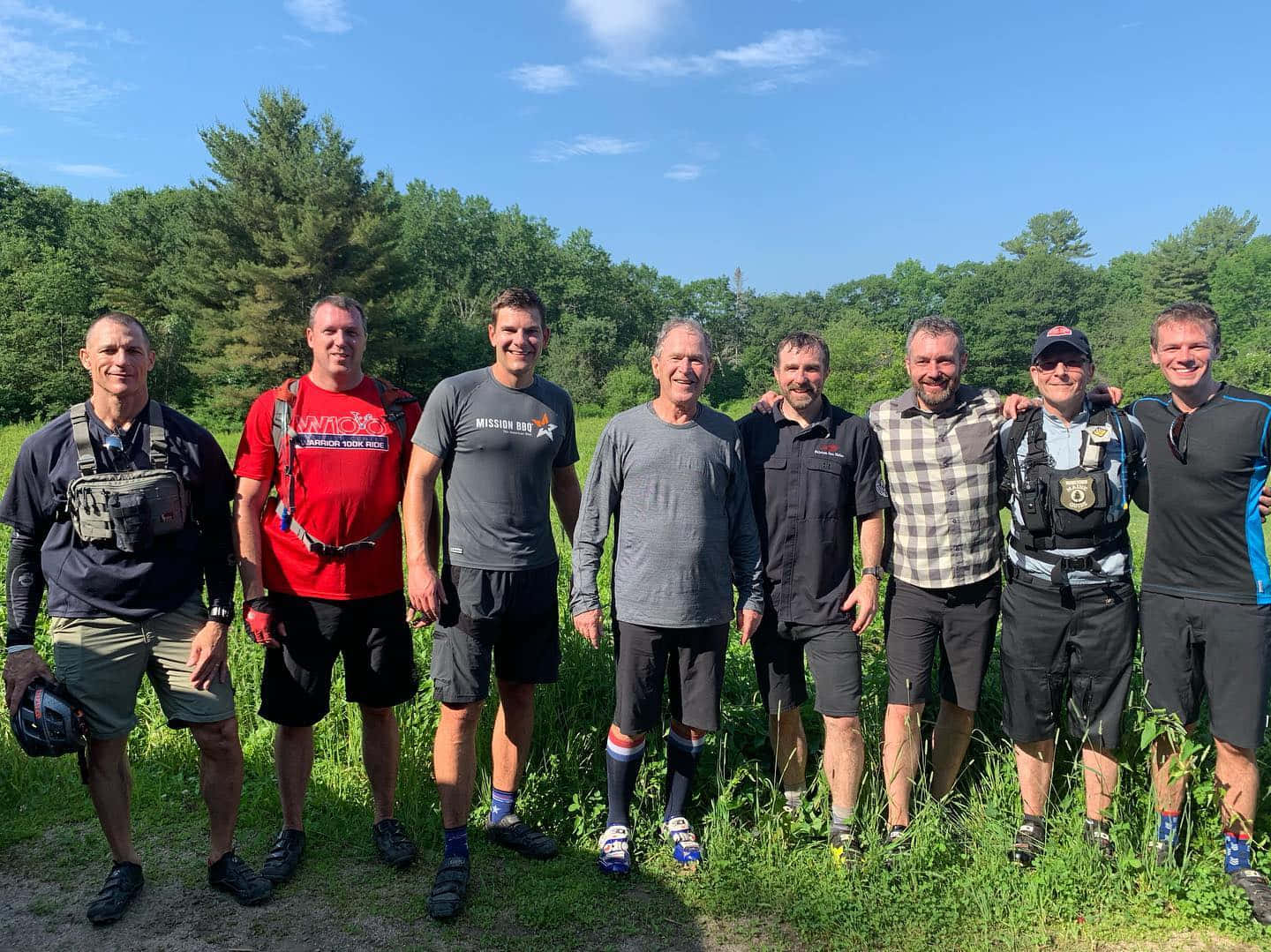 George W. Bush, hikers, trails running gear, HD Desktop Wallpaper