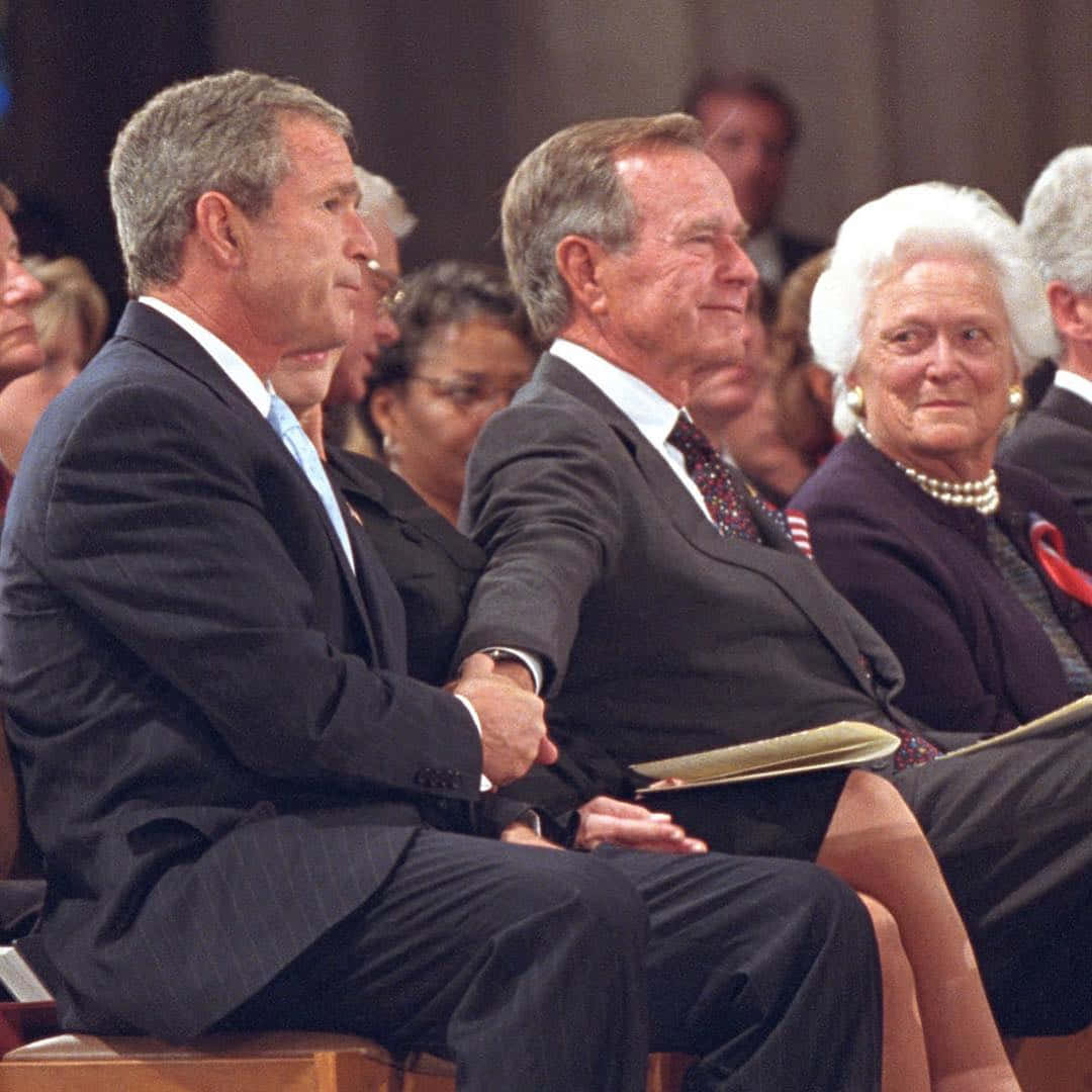 George W. Bush, presidential conference, formal indoor gathering, SD Desktop Wallpaper