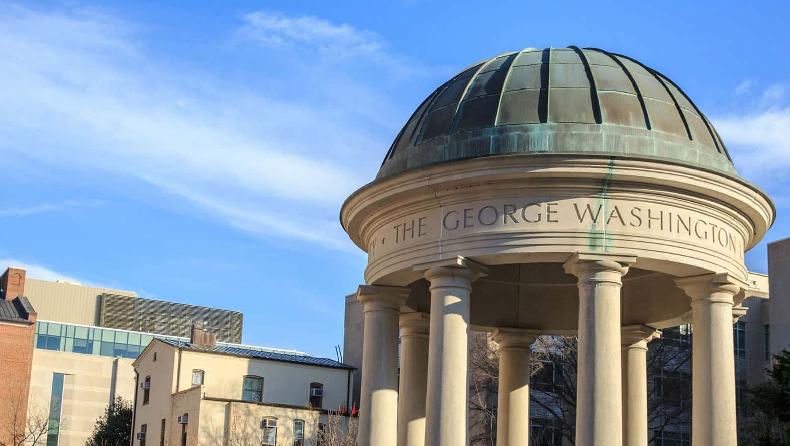 George Washington University, tempietto, classical stone rotunda, HD Desktop Wallpaper