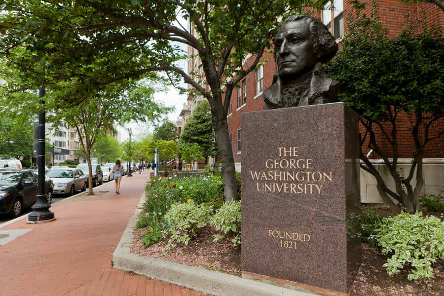 George Washington University, George Washington, bronze bust, SD Desktop Wallpaper