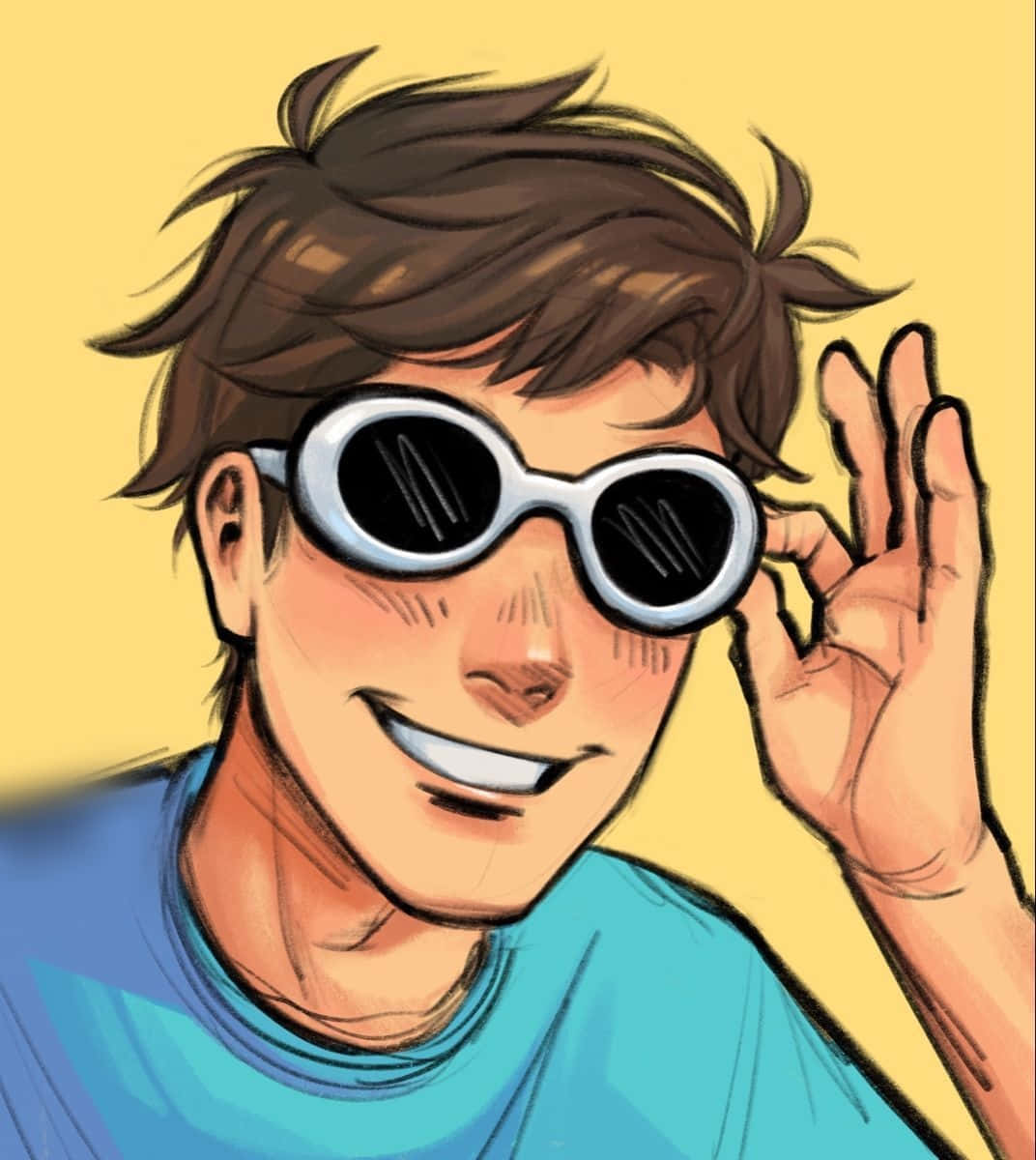 GeorgeNotFound, sunglasses, smiling, SD Phone Wallpaper