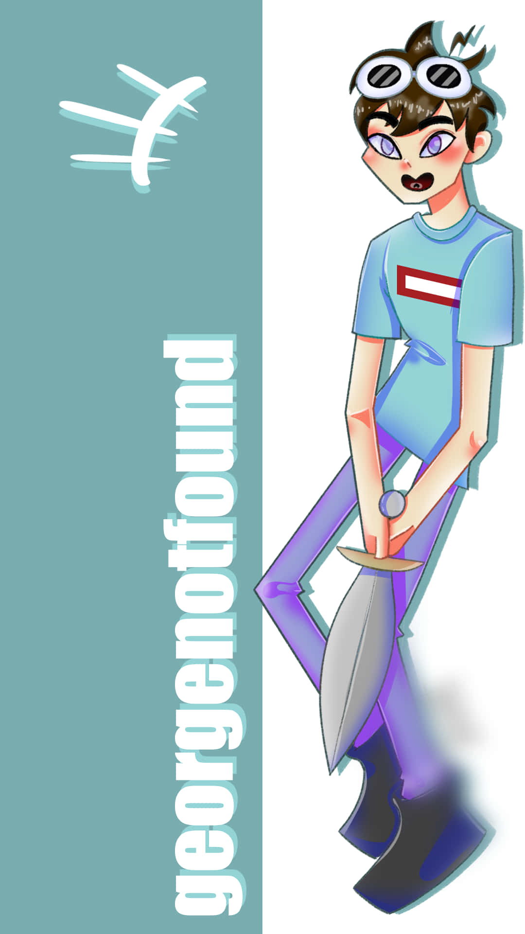 GeorgeNotFound, anime character, goggles, Full HD Phone Wallpaper