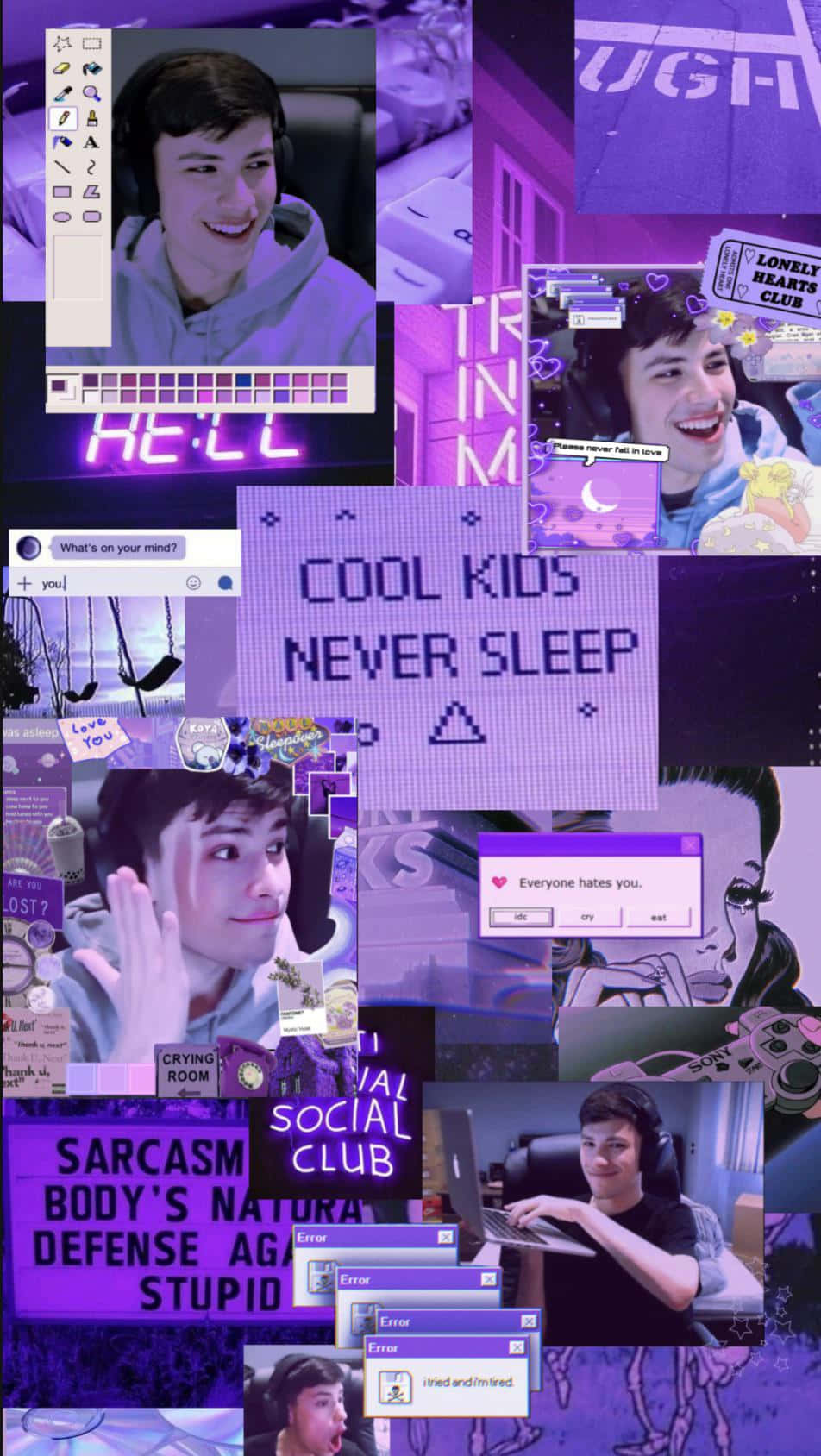 GeorgeNotFound, Neon Purple, gaming streamers, HD Phone Wallpaper
