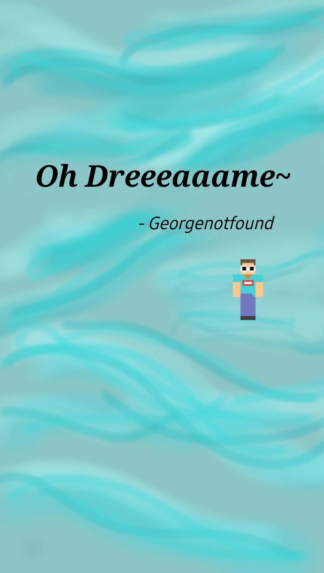 GeorgeNotFound, Minecraft-style character, turquoise ocean, HD Phone Wallpaper