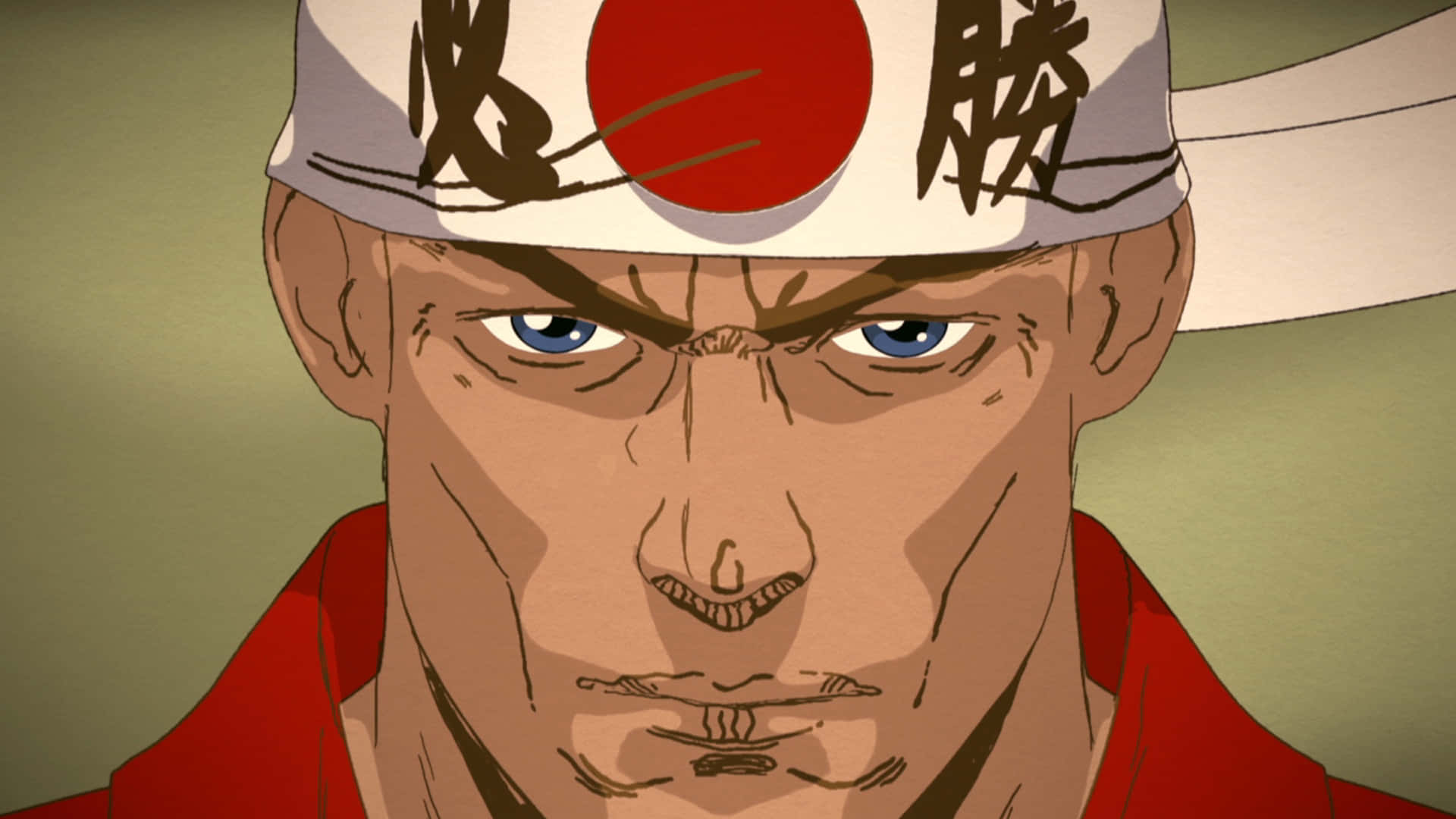 Georges St-pierre, anime art style, intense blue eyes, Full HD Desktop Wallpaper