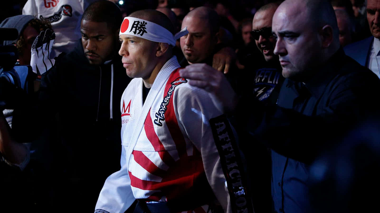 Georges St-pierre, white kimono, white and red gi, HD Desktop Wallpaper