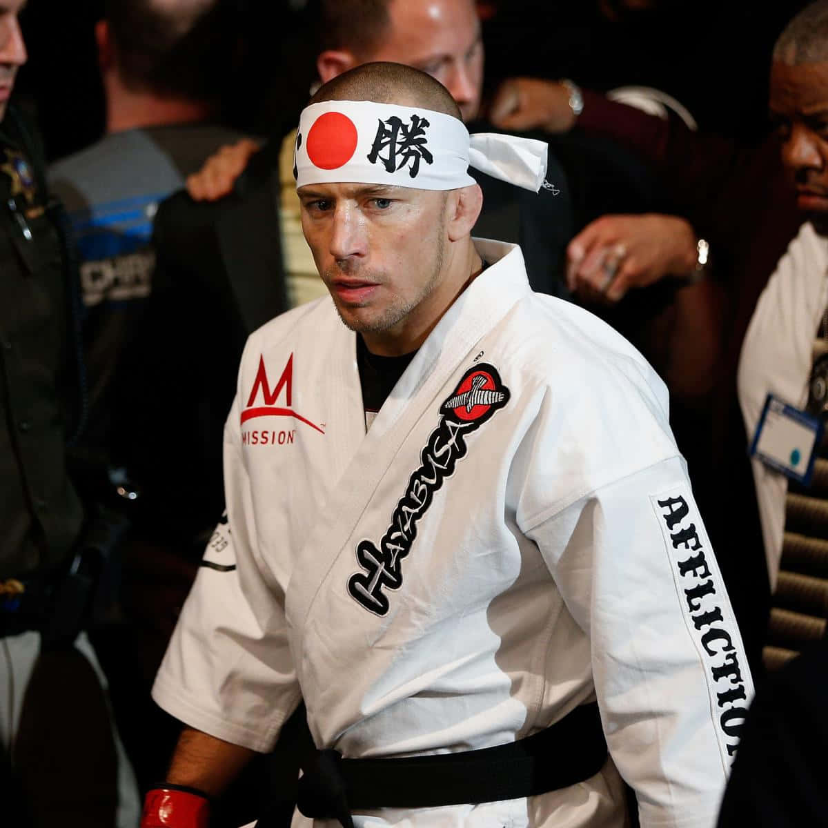 Georges St-pierre, white kimono, black belt, SD Desktop Wallpaper