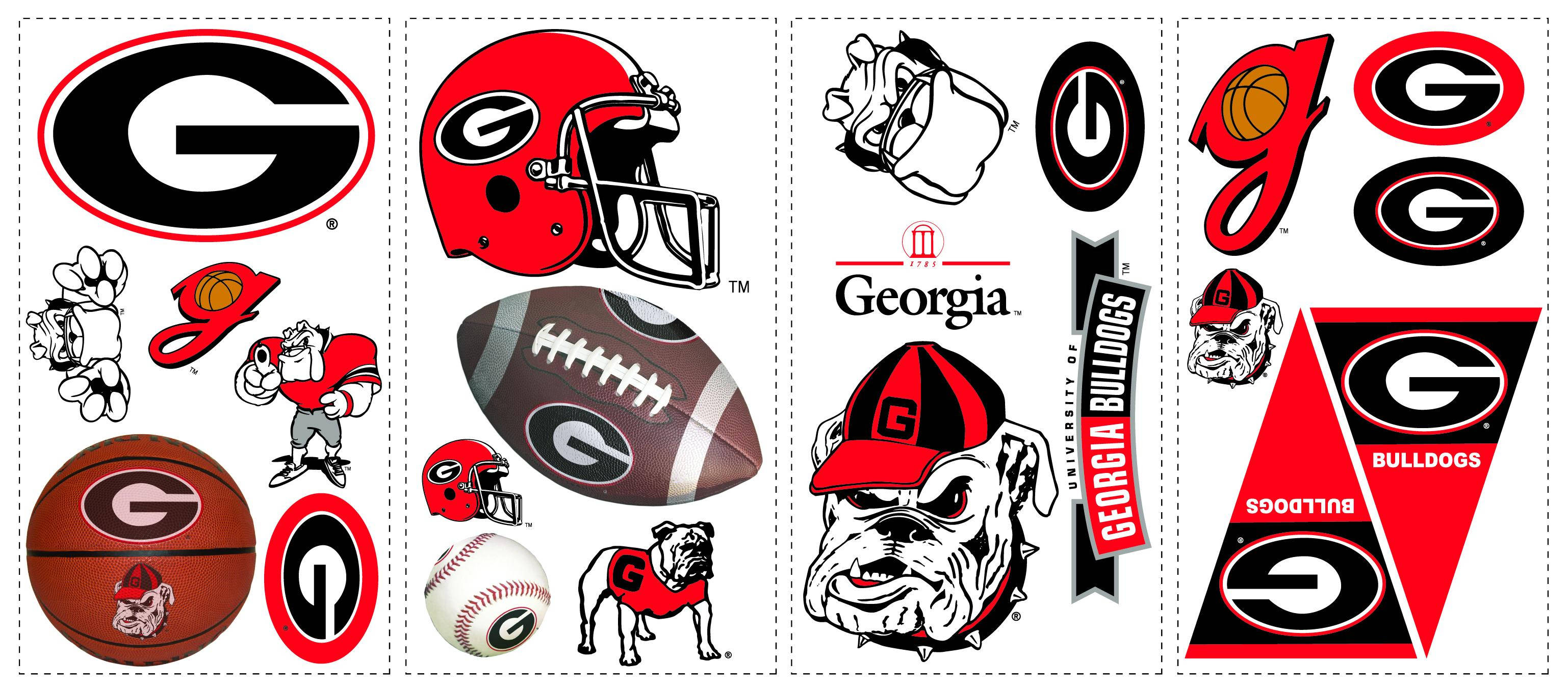 Georgia Bulldogs, red, black, 2K Desktop Wallpaper