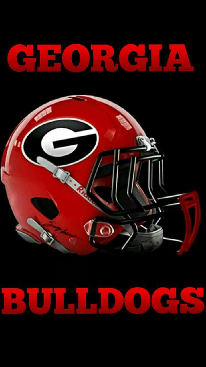 Georgia Bulldogs, red helmet, black and white G logo, HD Phone Wallpaper