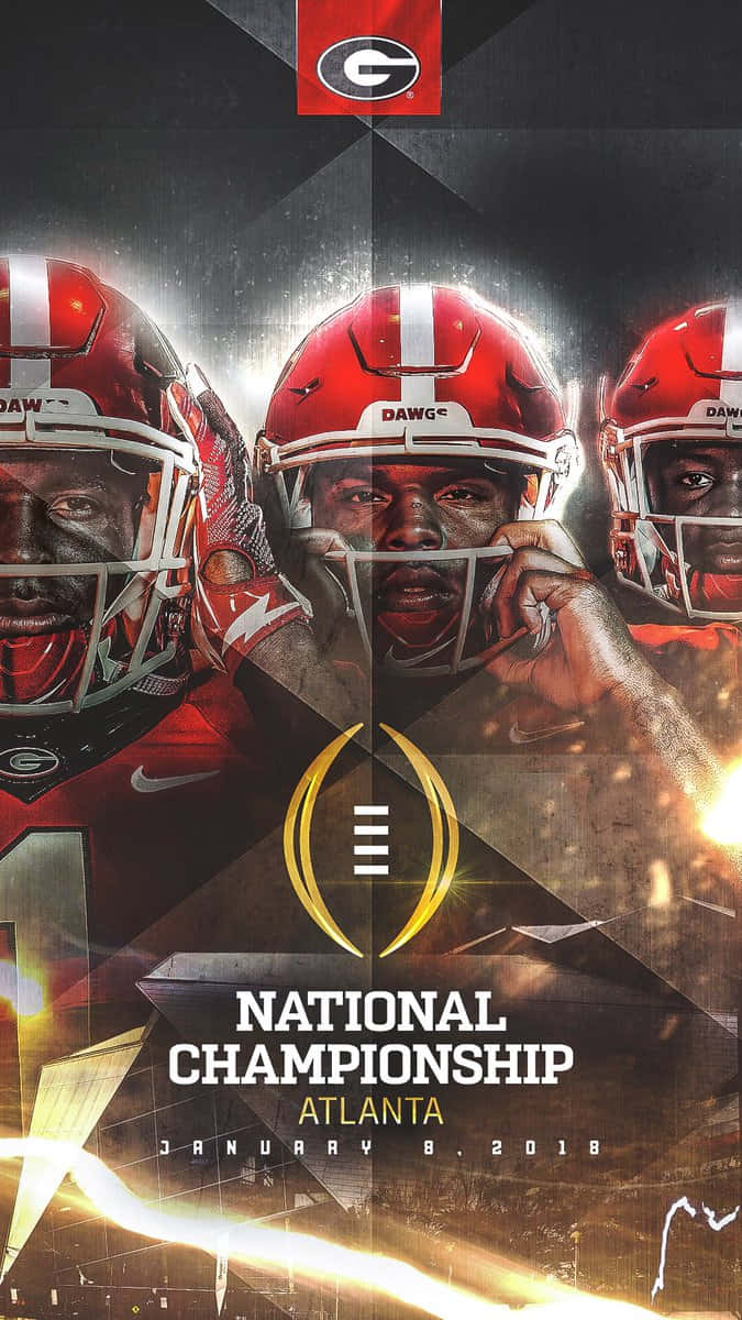 Georgia Bulldogs, red helmets, dark geometric background, SD Phone Wallpaper
