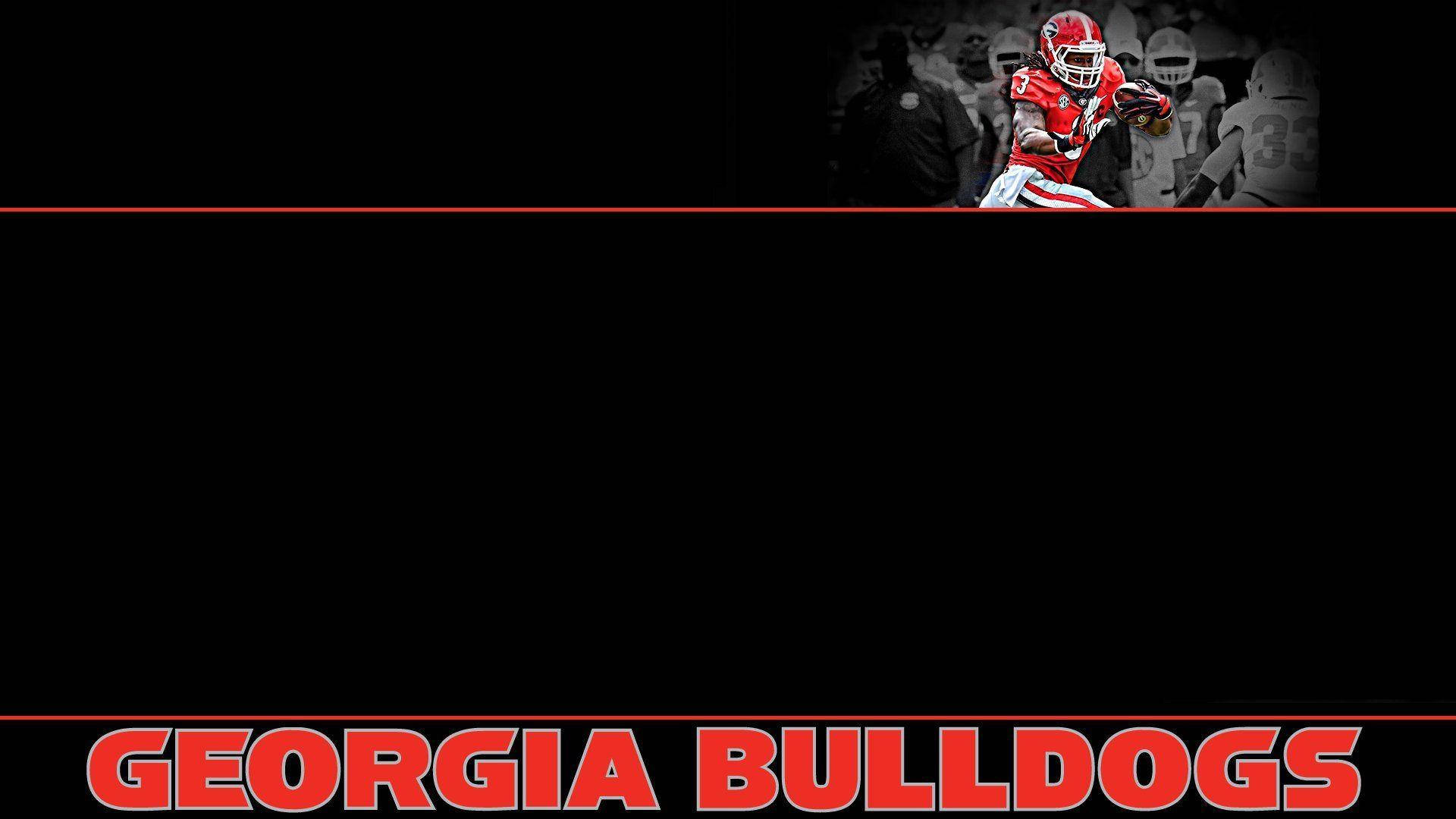 Georgia Bulldogs, red uniform, black background, Full HD Desktop Wallpaper