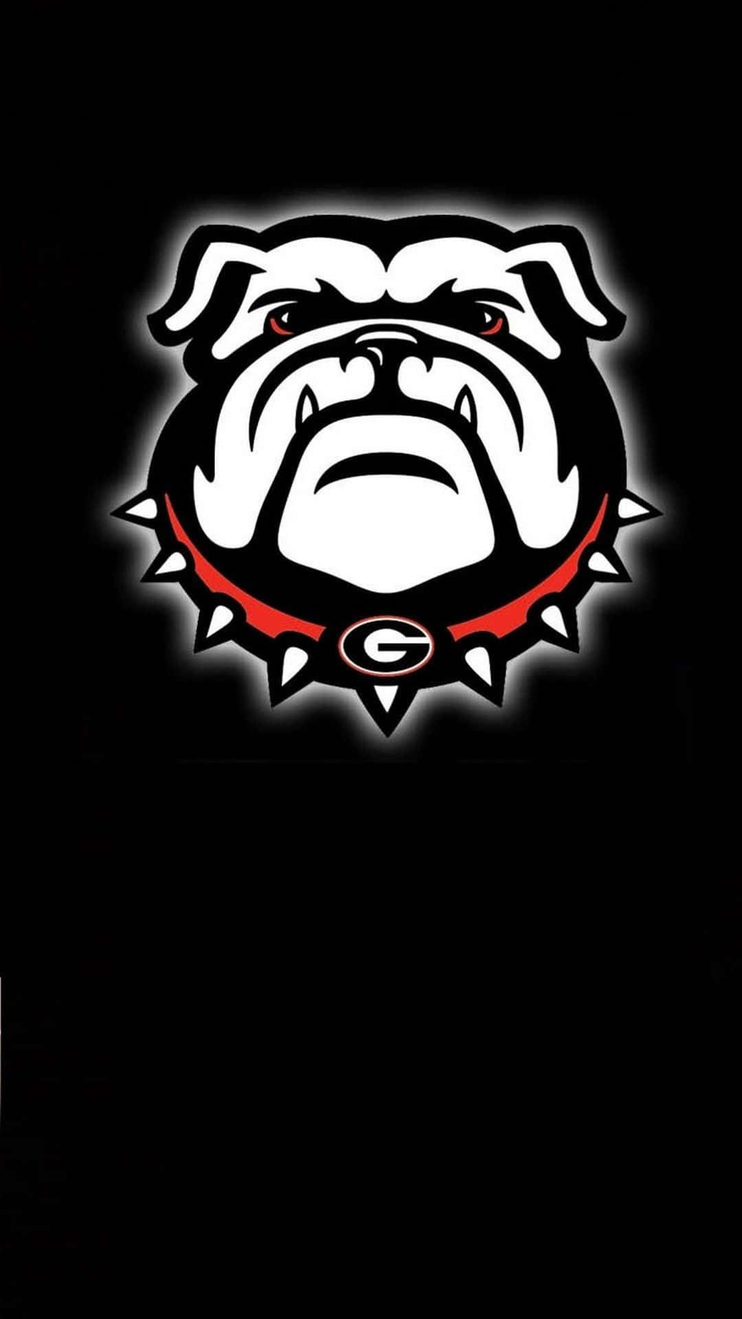 Georgia Bulldogs, white bulldog mascot, red eyes, Full HD Phone Wallpaper
