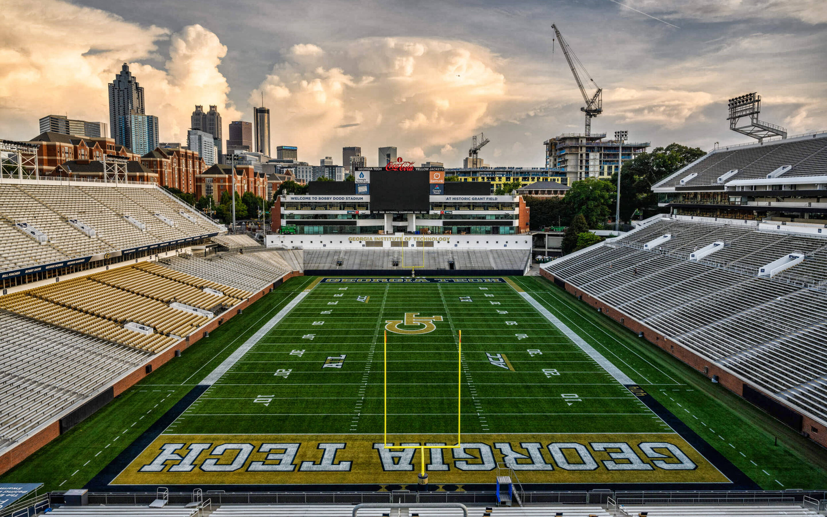 Georgia Tech, football stadium, sunset, 2K Desktop Wallpaper