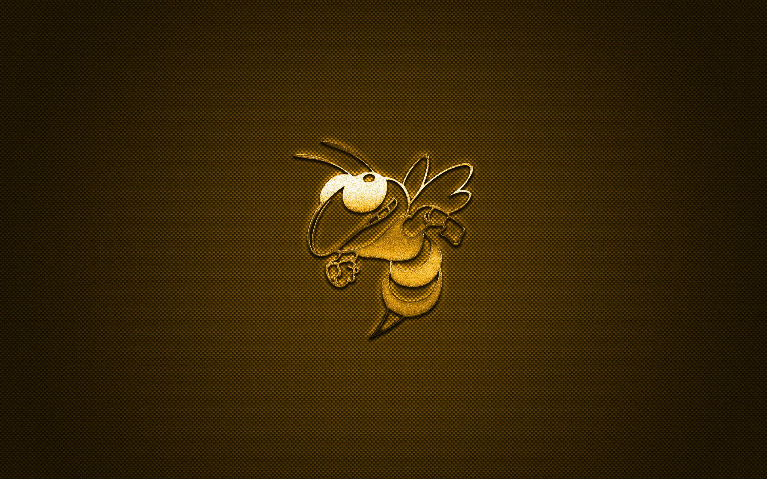 Georgia Tech, bee art, golden bee, 2K Desktop Wallpaper