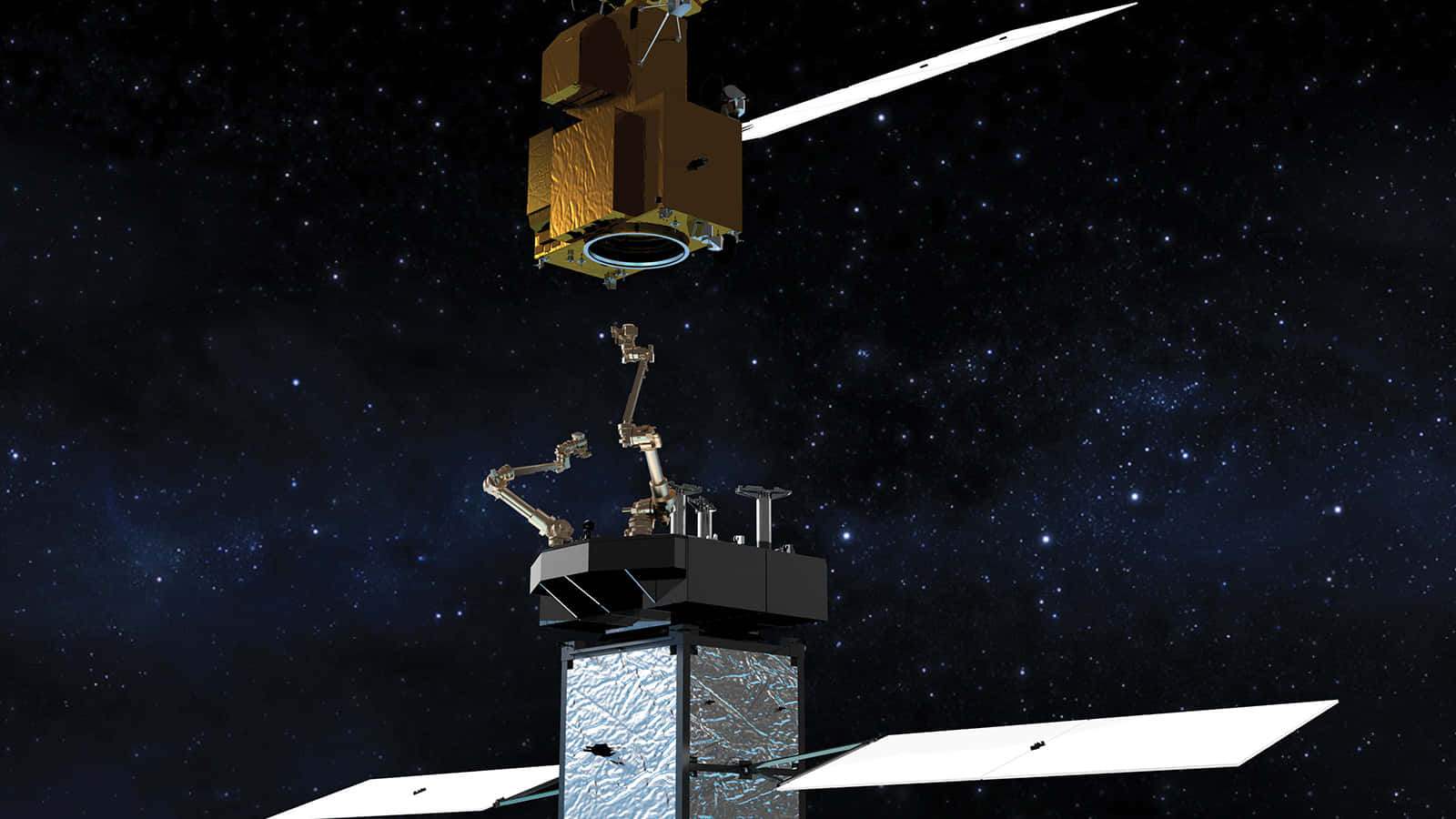 Geostar, satellite, robotic arm, HD Desktop Wallpaper