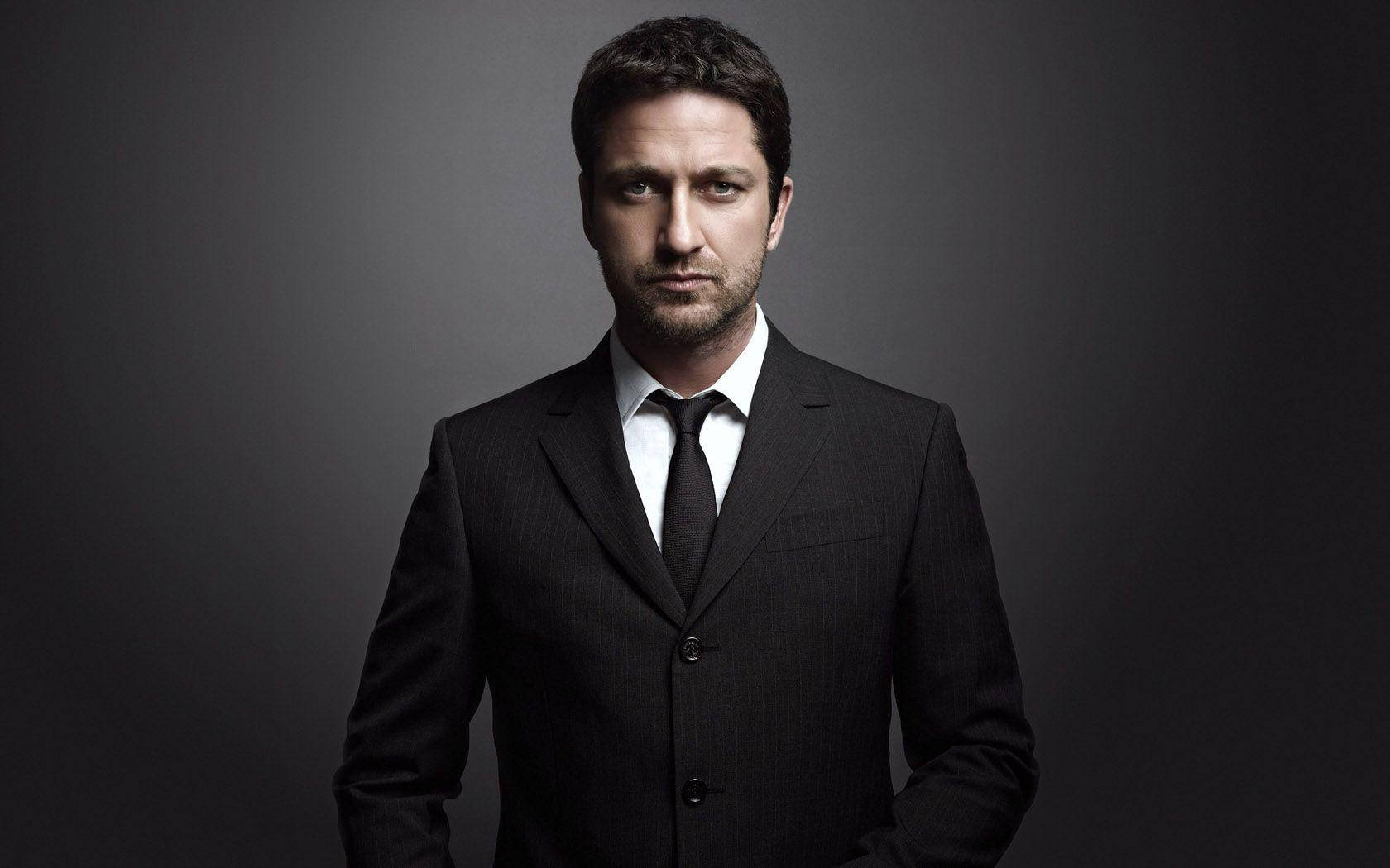 Gerard Butler, Hollywood actor, formal suit, HD Desktop Wallpaper