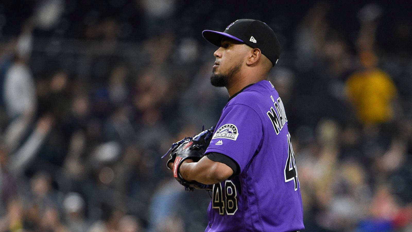 German Marquez, purple uniform, mound, HD Desktop Wallpaper