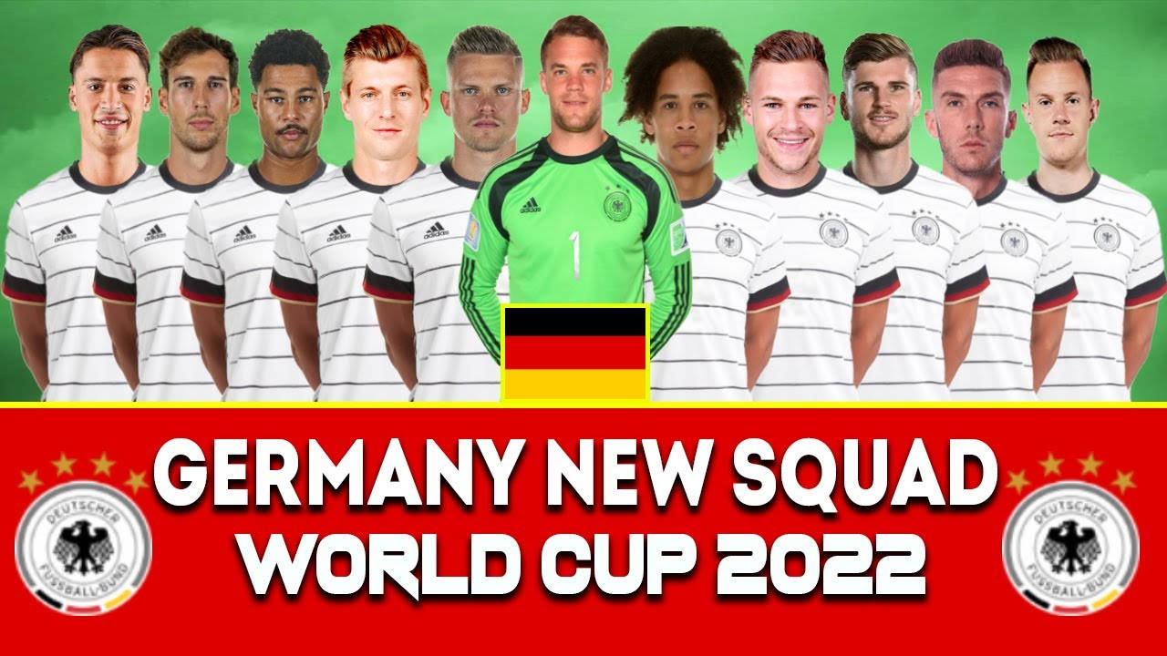 Germany National Football Team, 2022 World Cup, white jerseys, HD Desktop Wallpaper