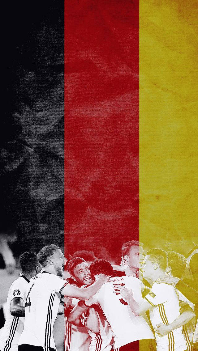 Germany National Football Team, black red and gold flag, textured vintage style, SD Phone Wallpaper