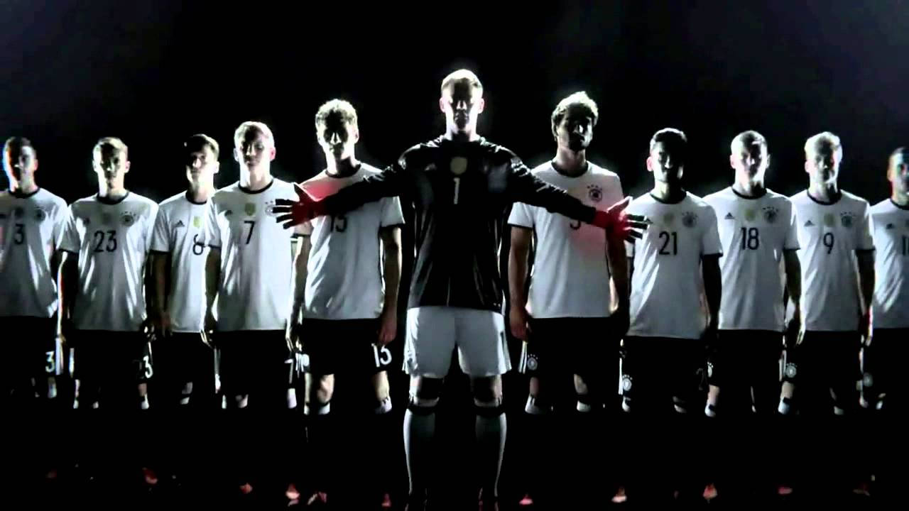 Germany National Football Team, black jersey, red glowing gloves, HD Desktop Wallpaper