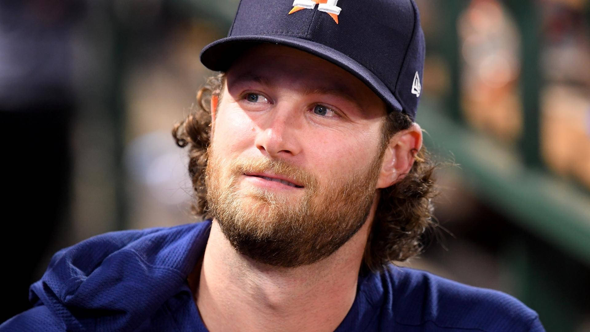 Gerrit Cole, navy cap, hoodie, Full HD Desktop Wallpaper