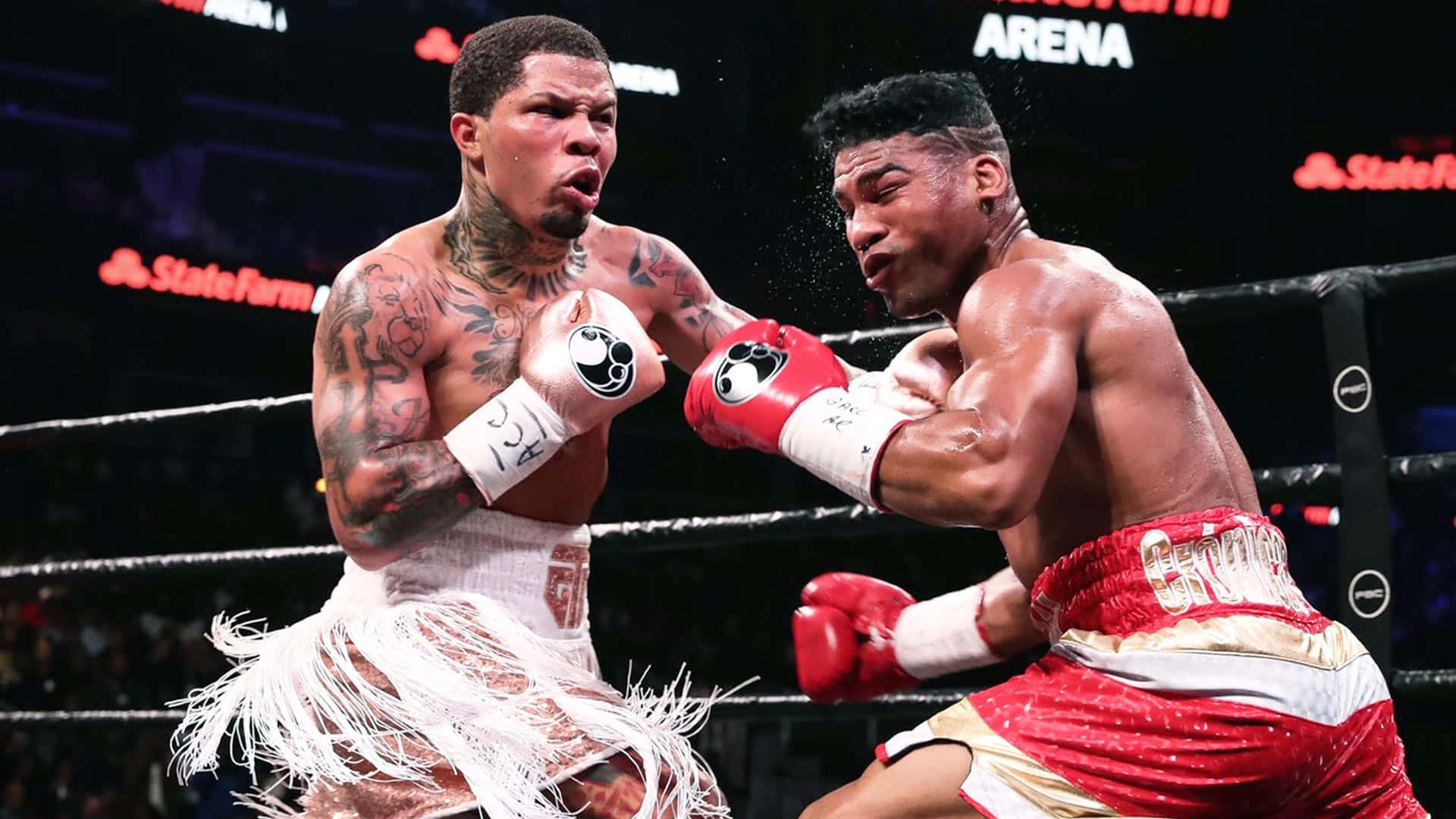 Gervonta Davis, ring, rain-slicked, Full HD Desktop Wallpaper
