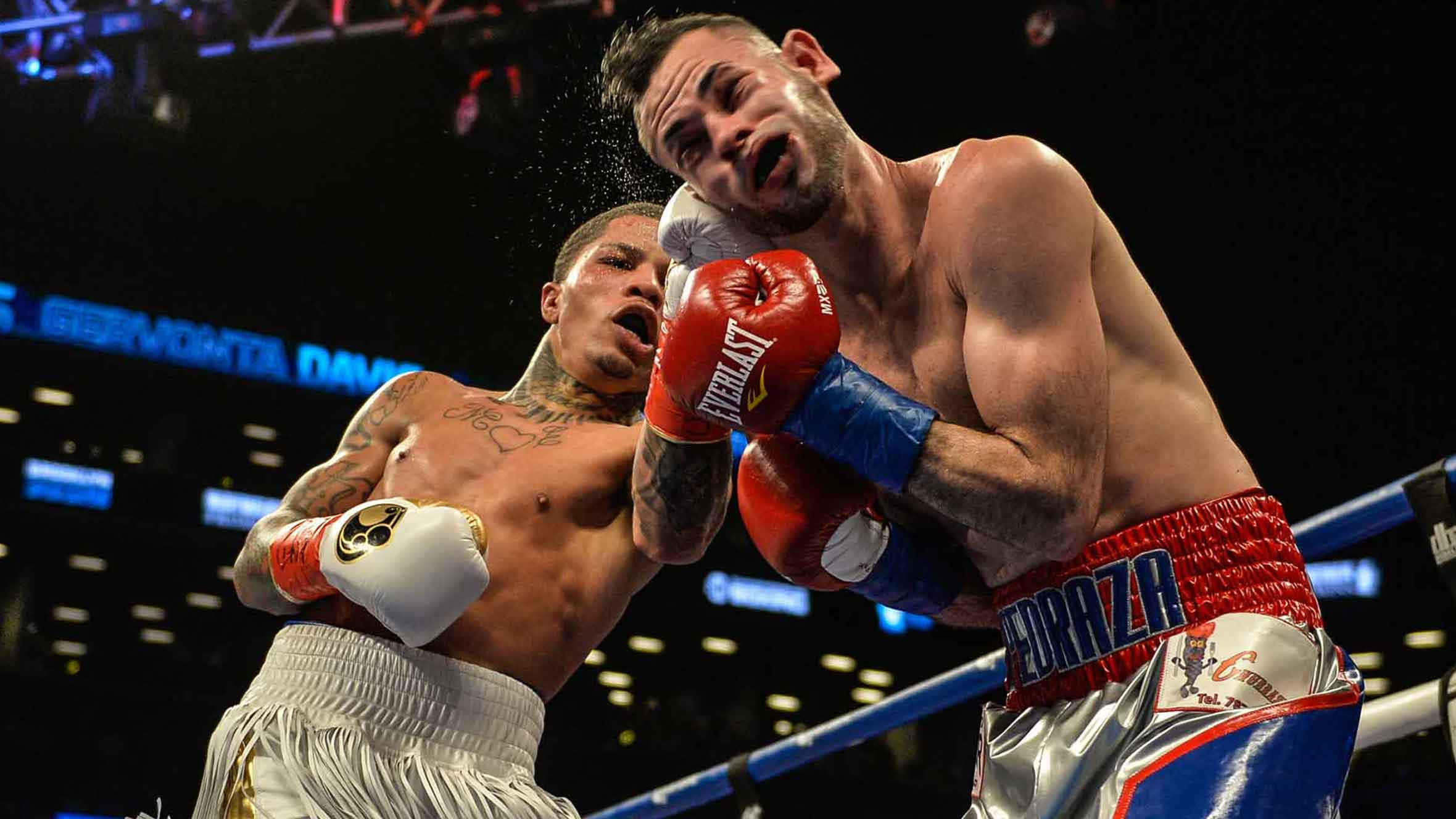 Gervonta Davis, ring fight, arena lights, Full HD Desktop Wallpaper