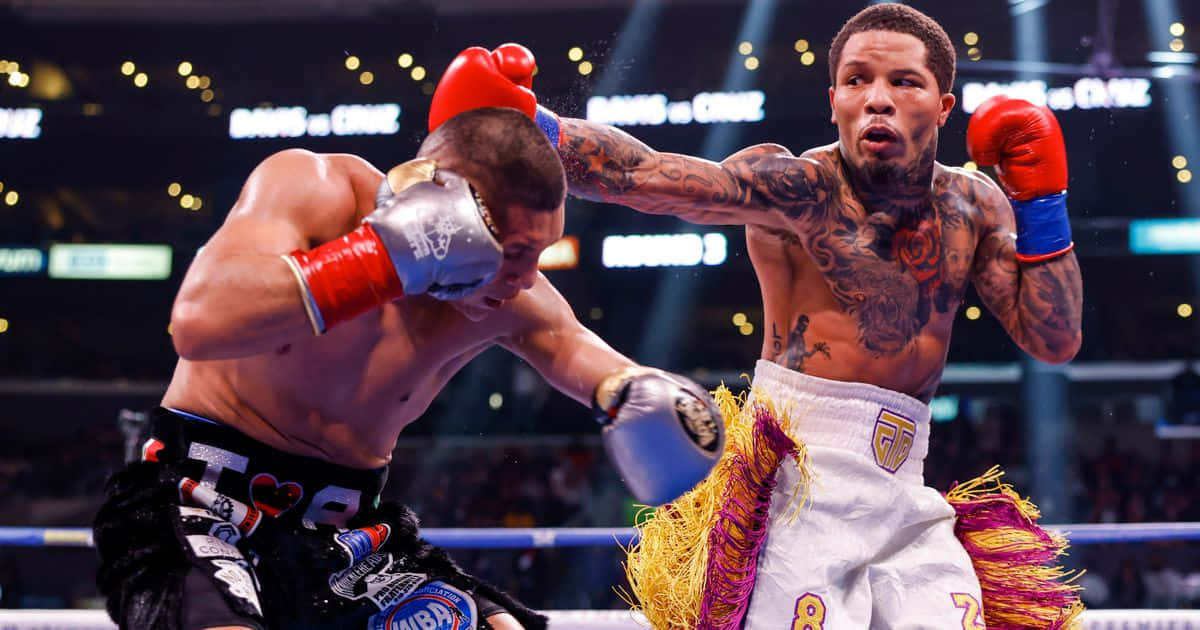 Gervonta Davis, boxing ring, tattooed boxers, SD Desktop Wallpaper