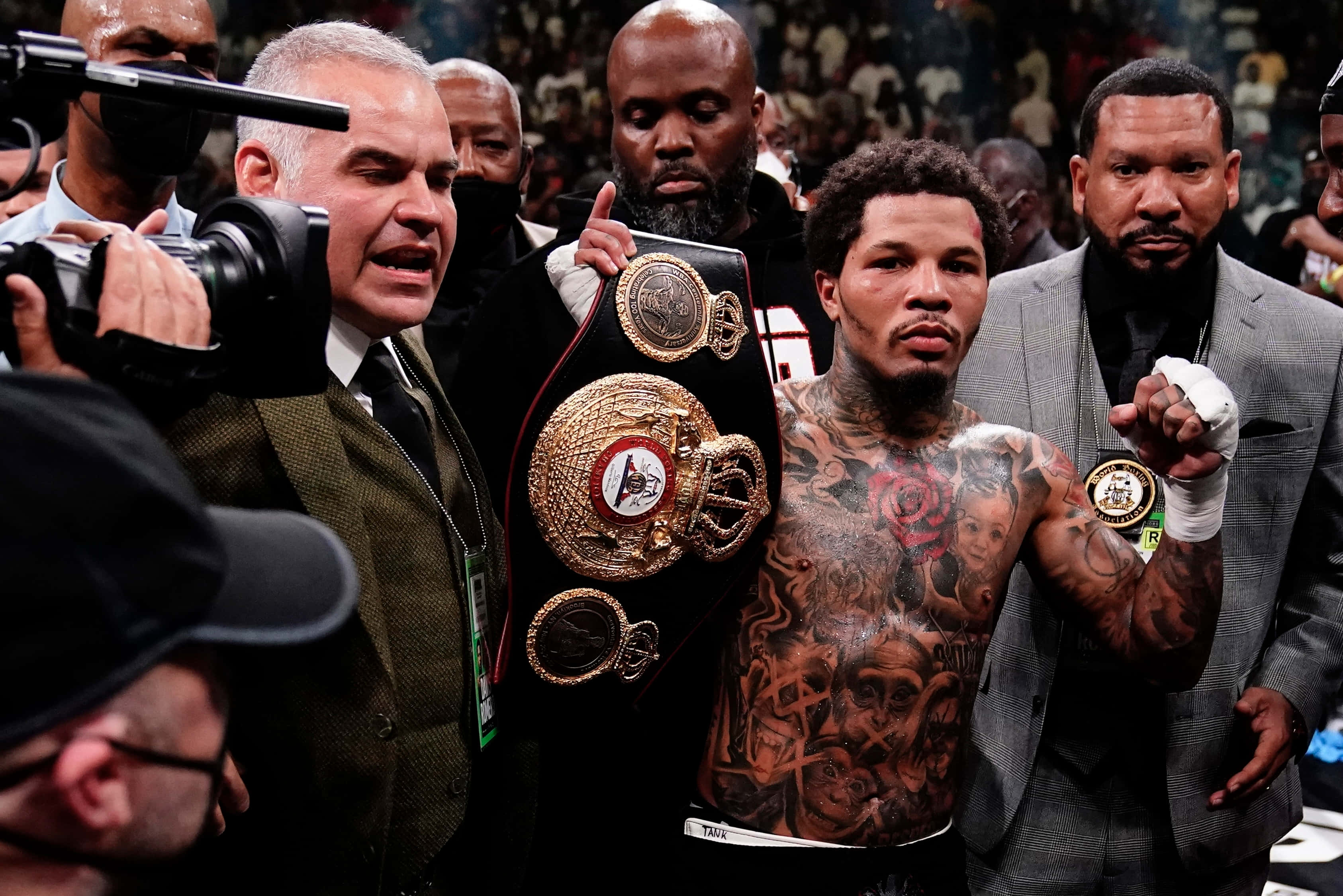 Gervonta Davis, championship belt, crowded arena, 2K Desktop Wallpaper