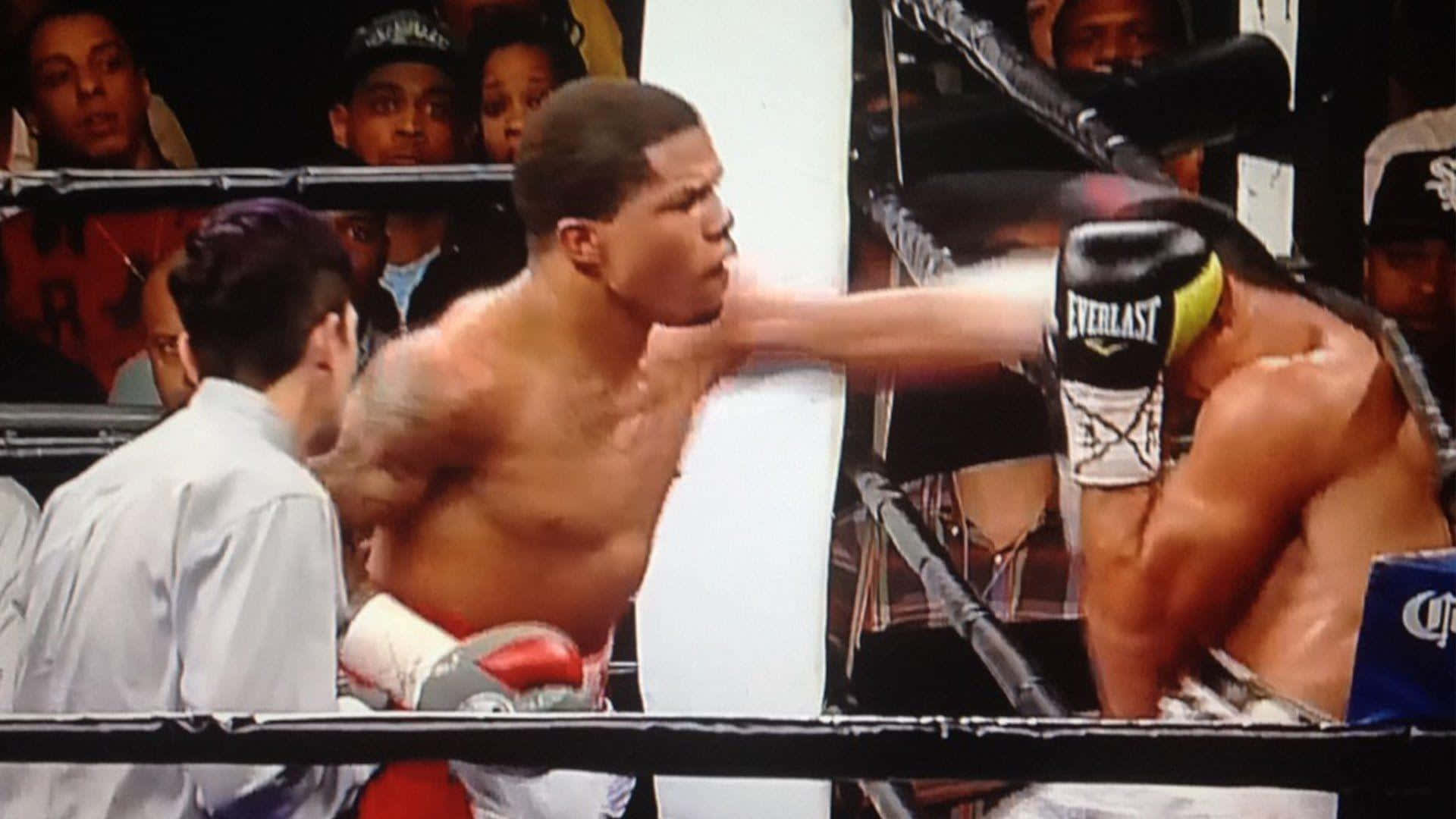 Gervonta Davis, boxing prodigy, crowded ring, Full HD Desktop Wallpaper