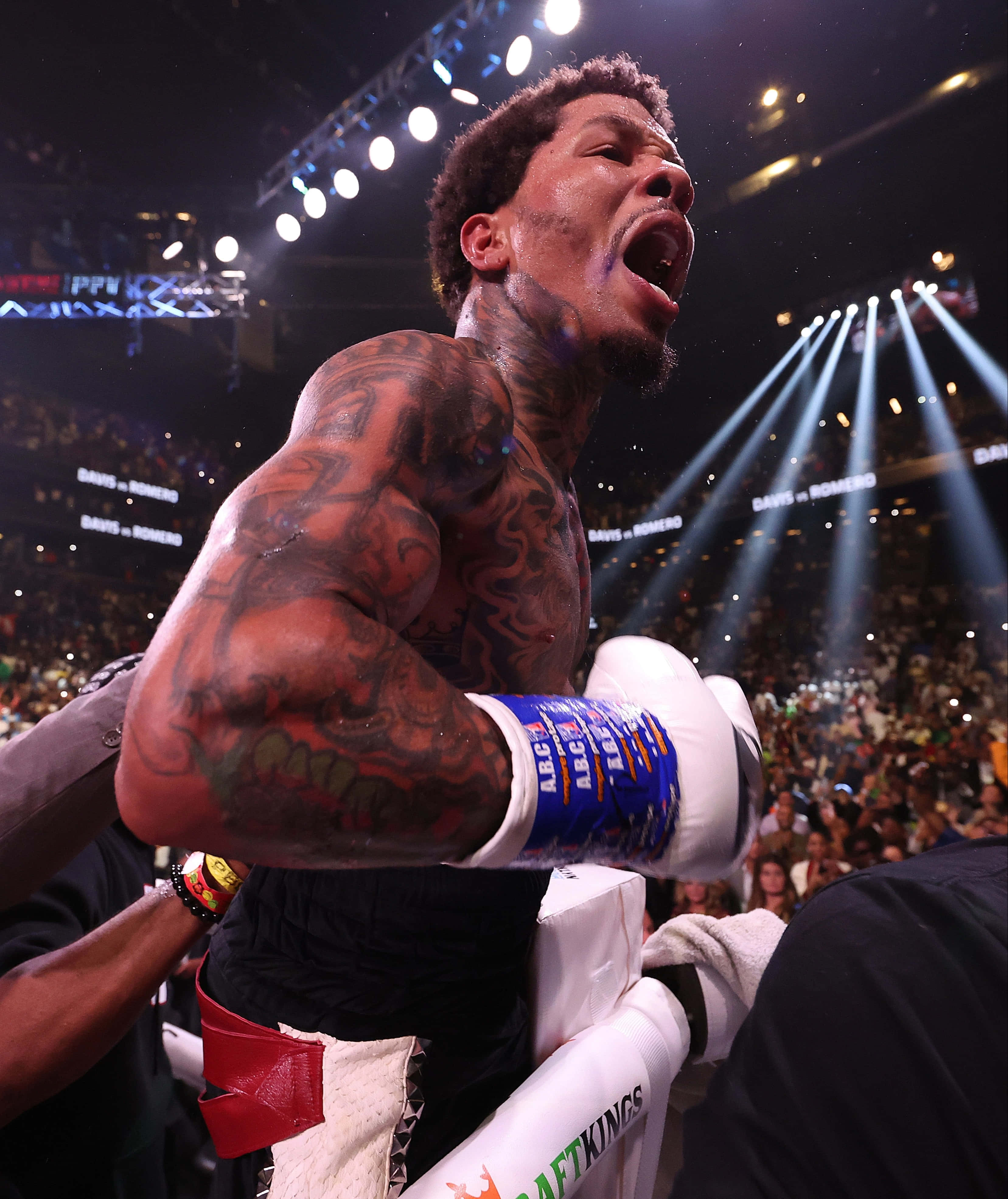 Gervonta Davis, ring, arena lights, 4K Phone Wallpaper
