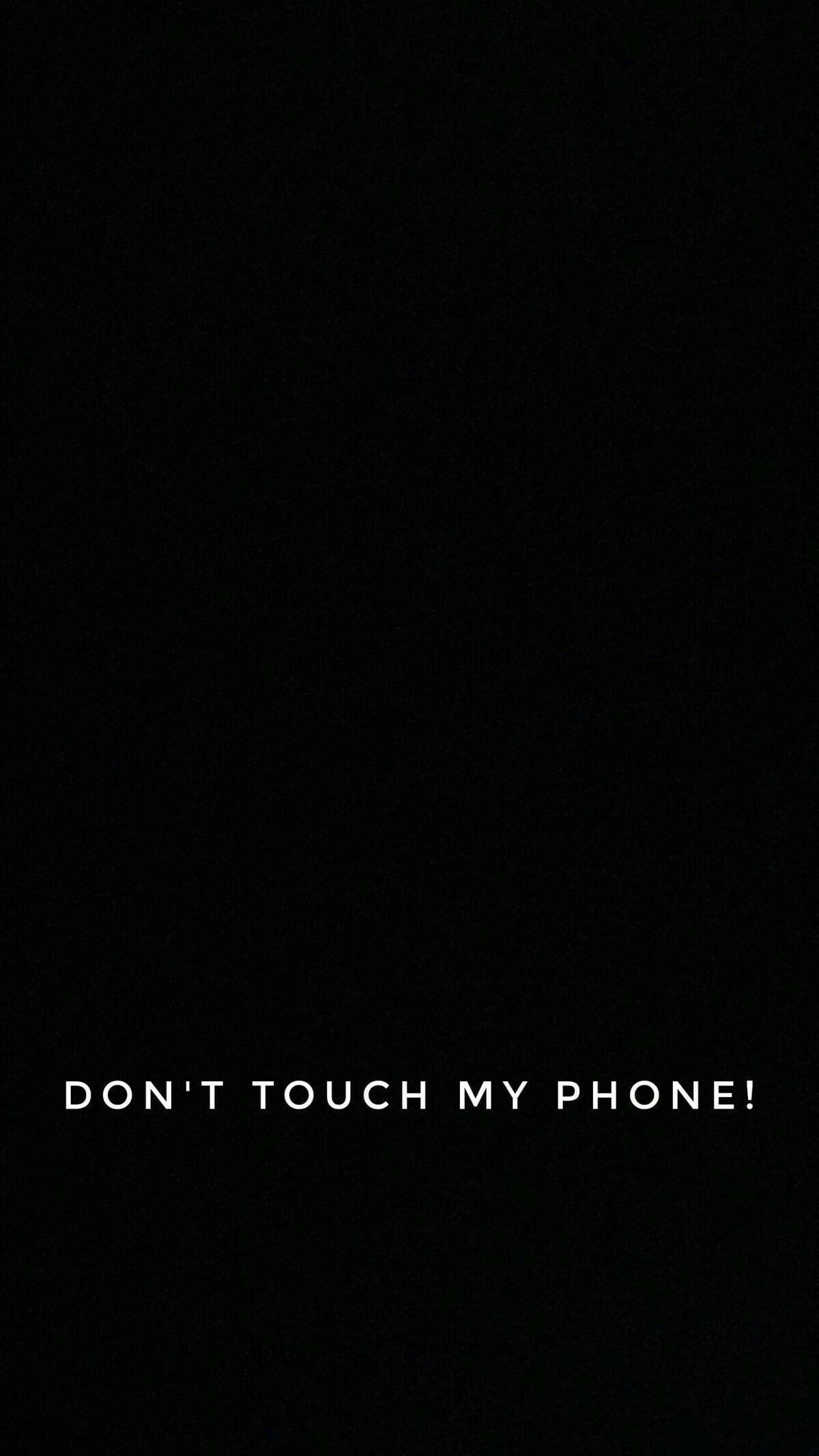 Total Black Warning Quote, solid black background, bold white text, Full HD Phone Wallpaper