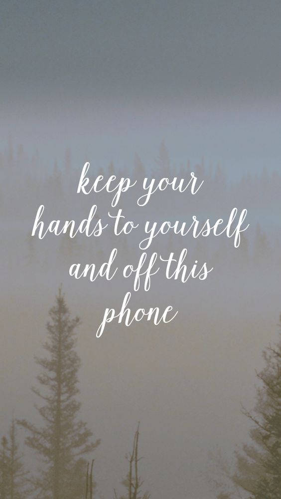 forest, misty forest, white cursive text, SD Phone Wallpaper