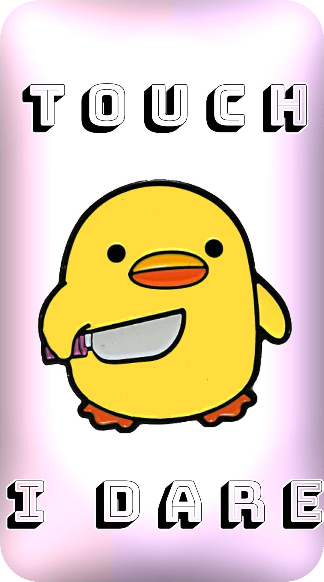 duckling, yellow duck, knife, Full HD Phone Wallpaper