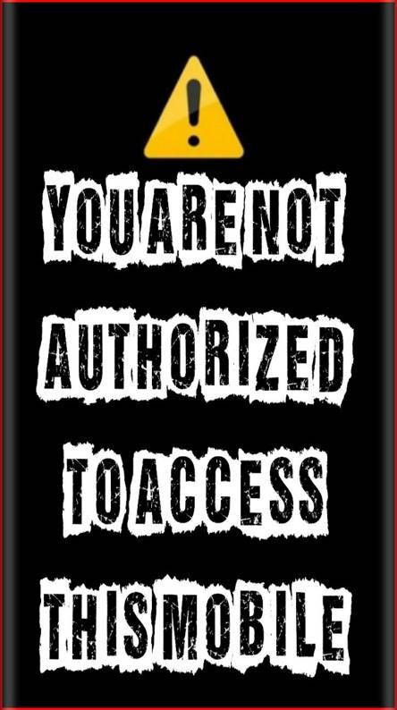 Get Off My Phone Warning, yellow triangle, bold text, SD Phone Wallpaper