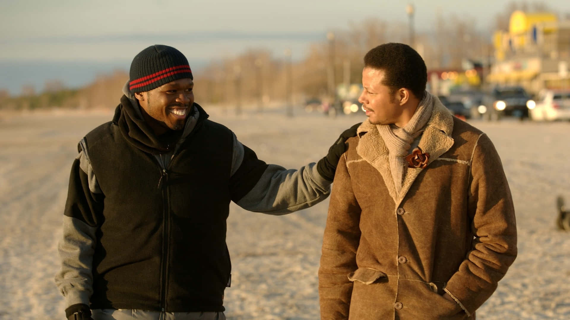 Get Rich Or Die Tryin, winter coats, snowy field, Full HD Desktop Wallpaper