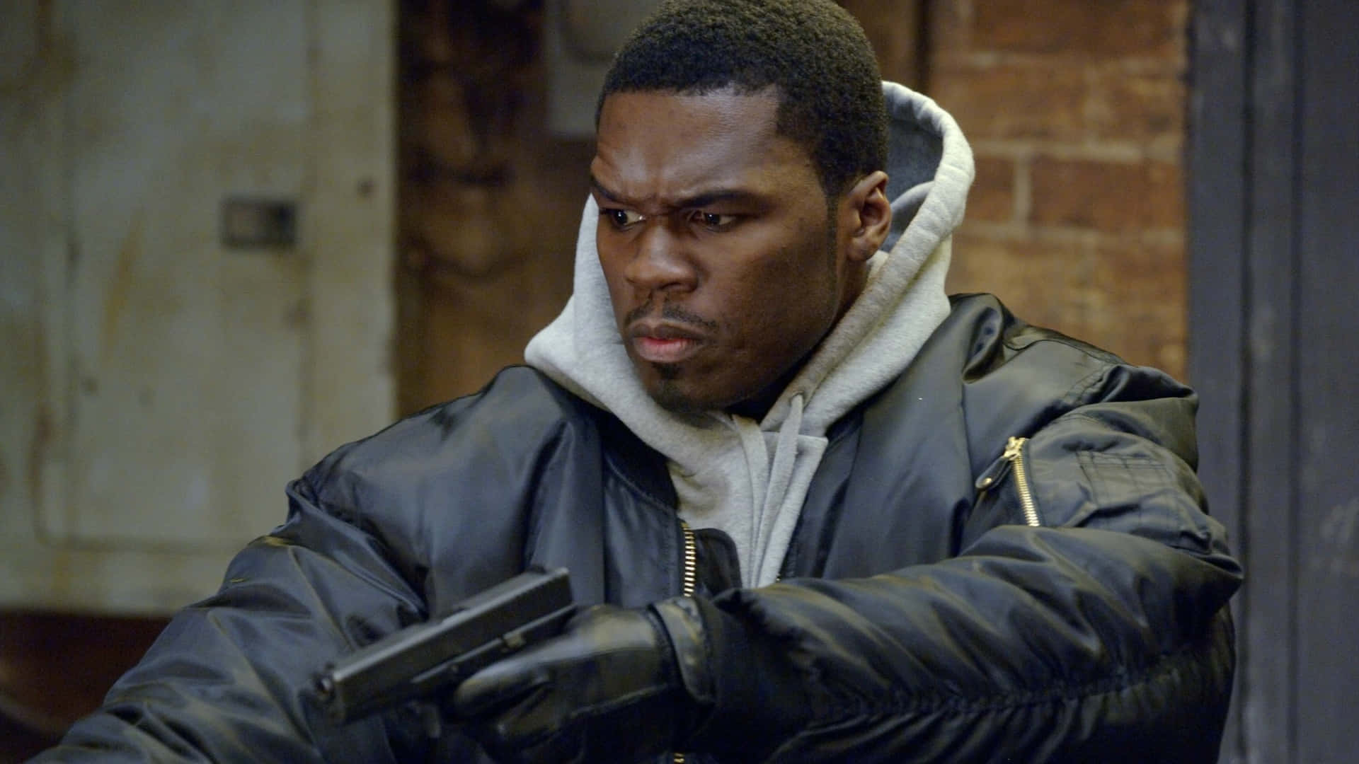 Get Rich Or Die Tryin, black puffer jacket, black gloves, Full HD Desktop Wallpaper
